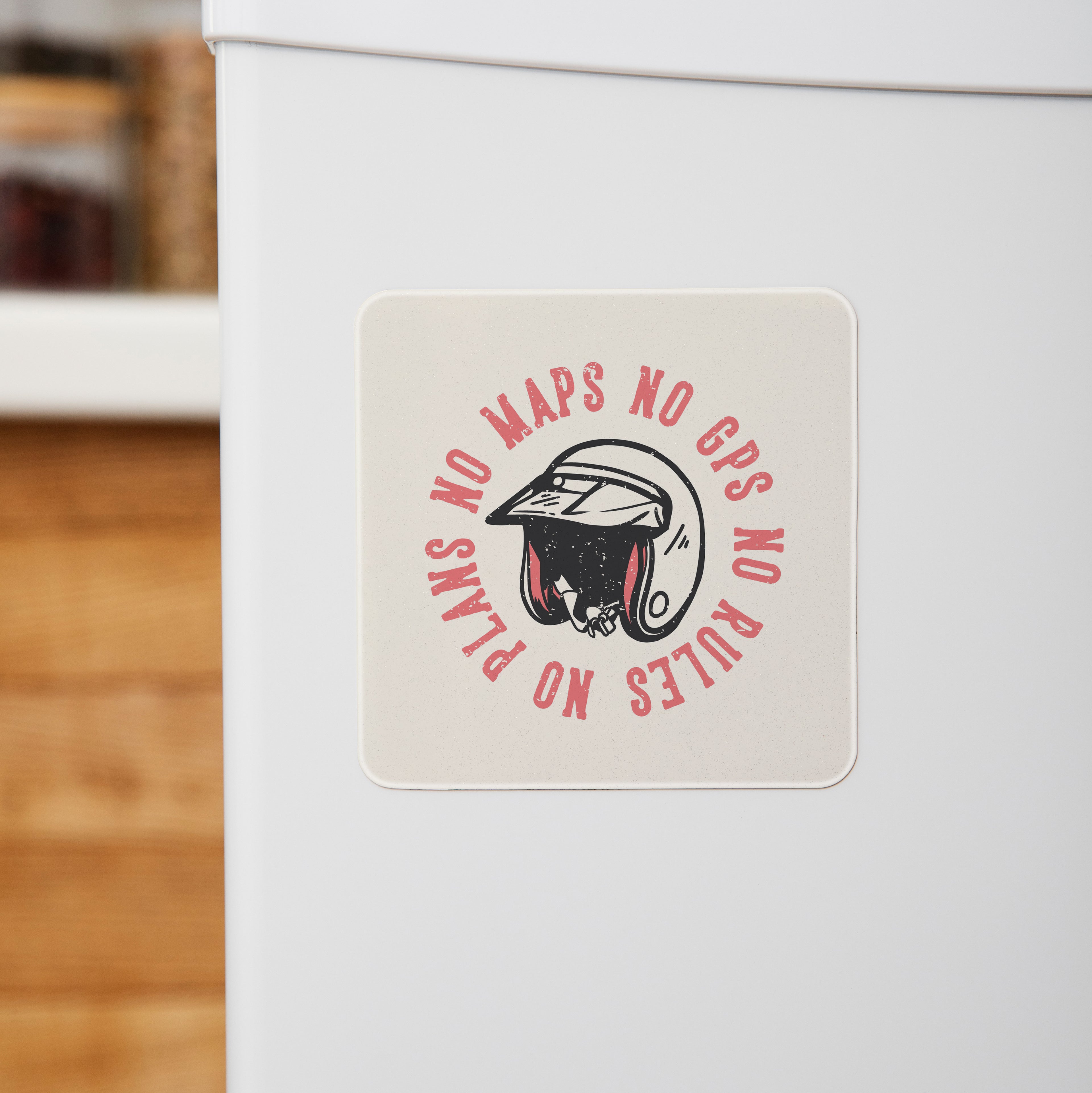 No Maps - Acrylic Fridge Magnet