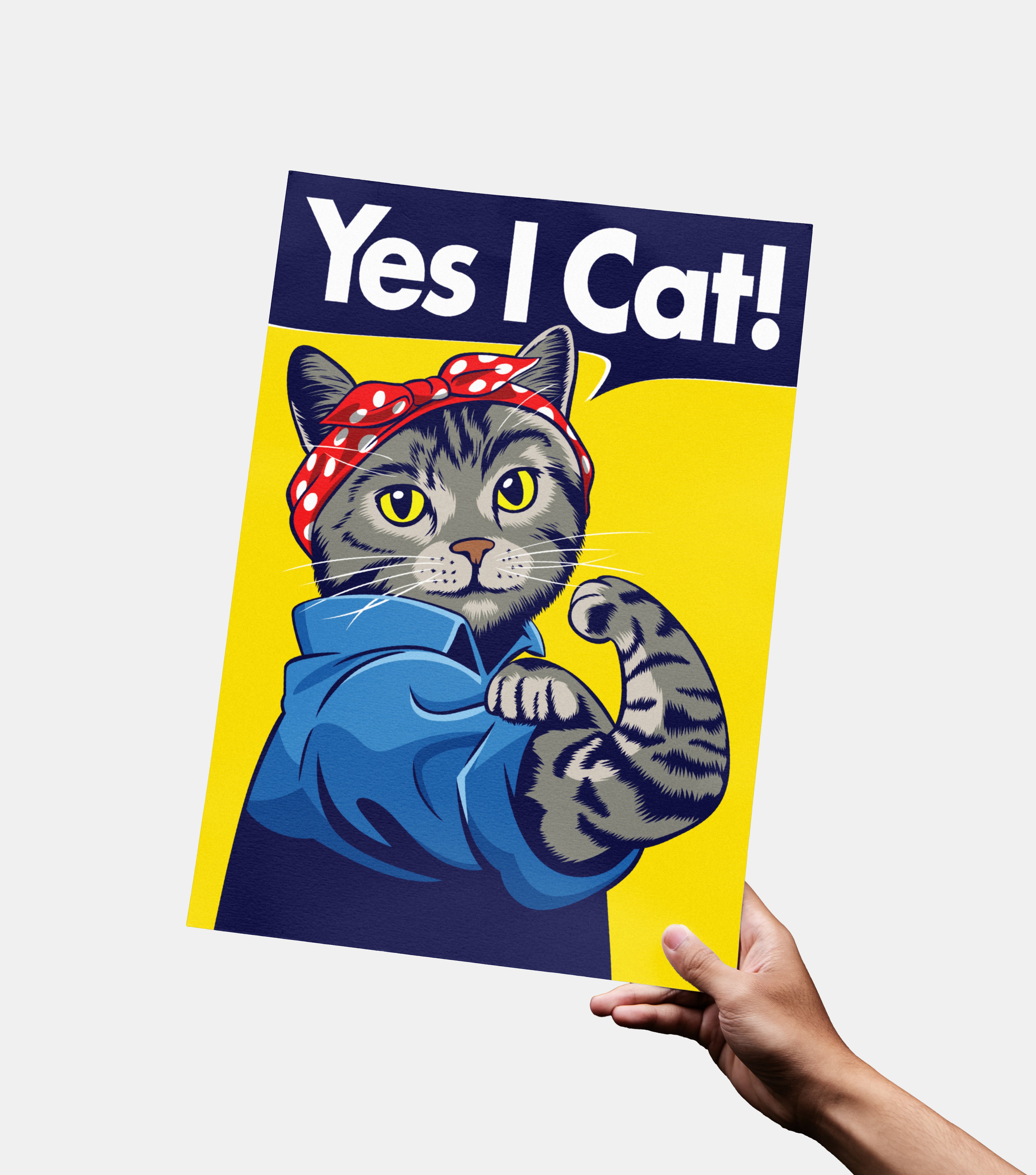 Yes I Cat - A3 Poster