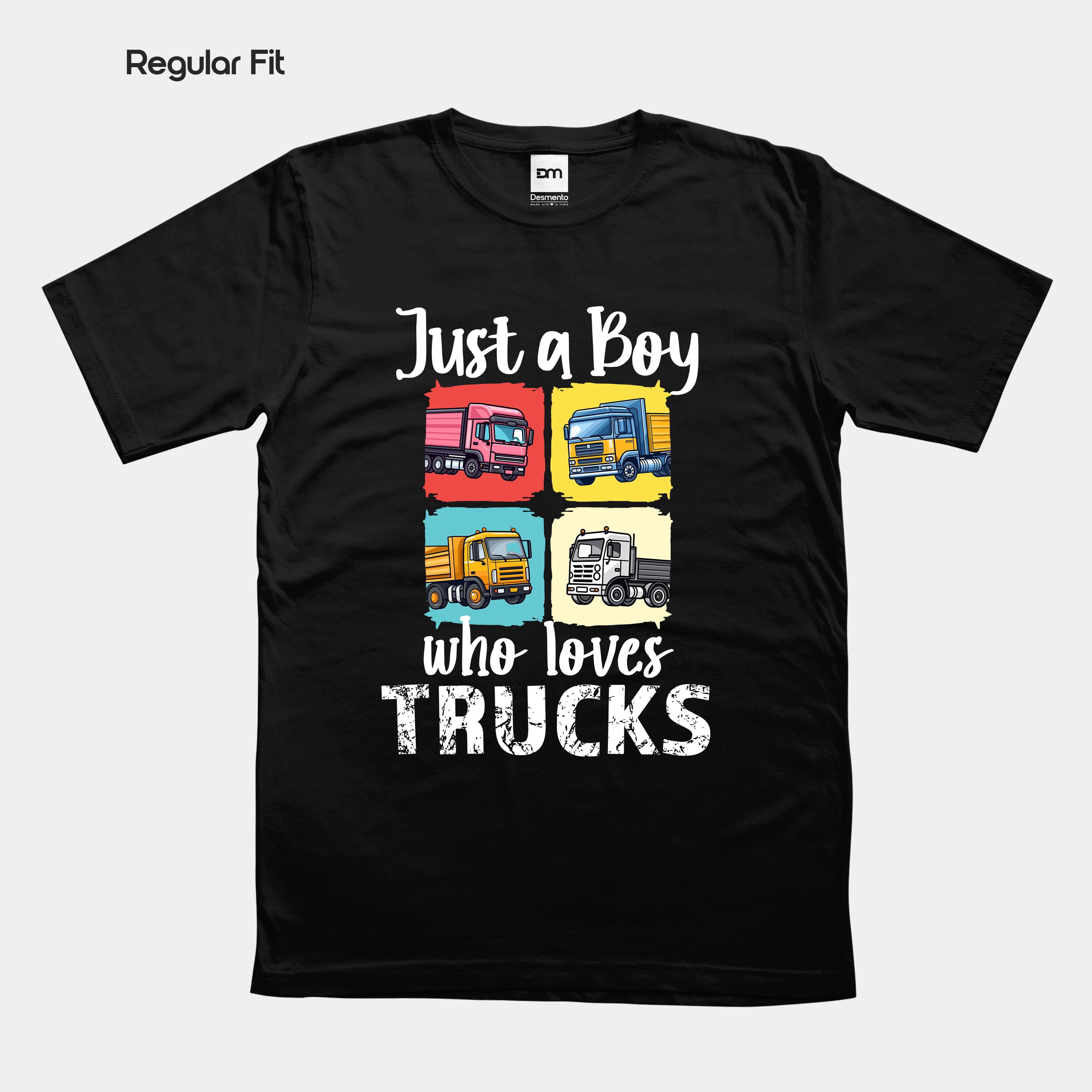 Just a Boy Who Loves Trucks - Regular Fit