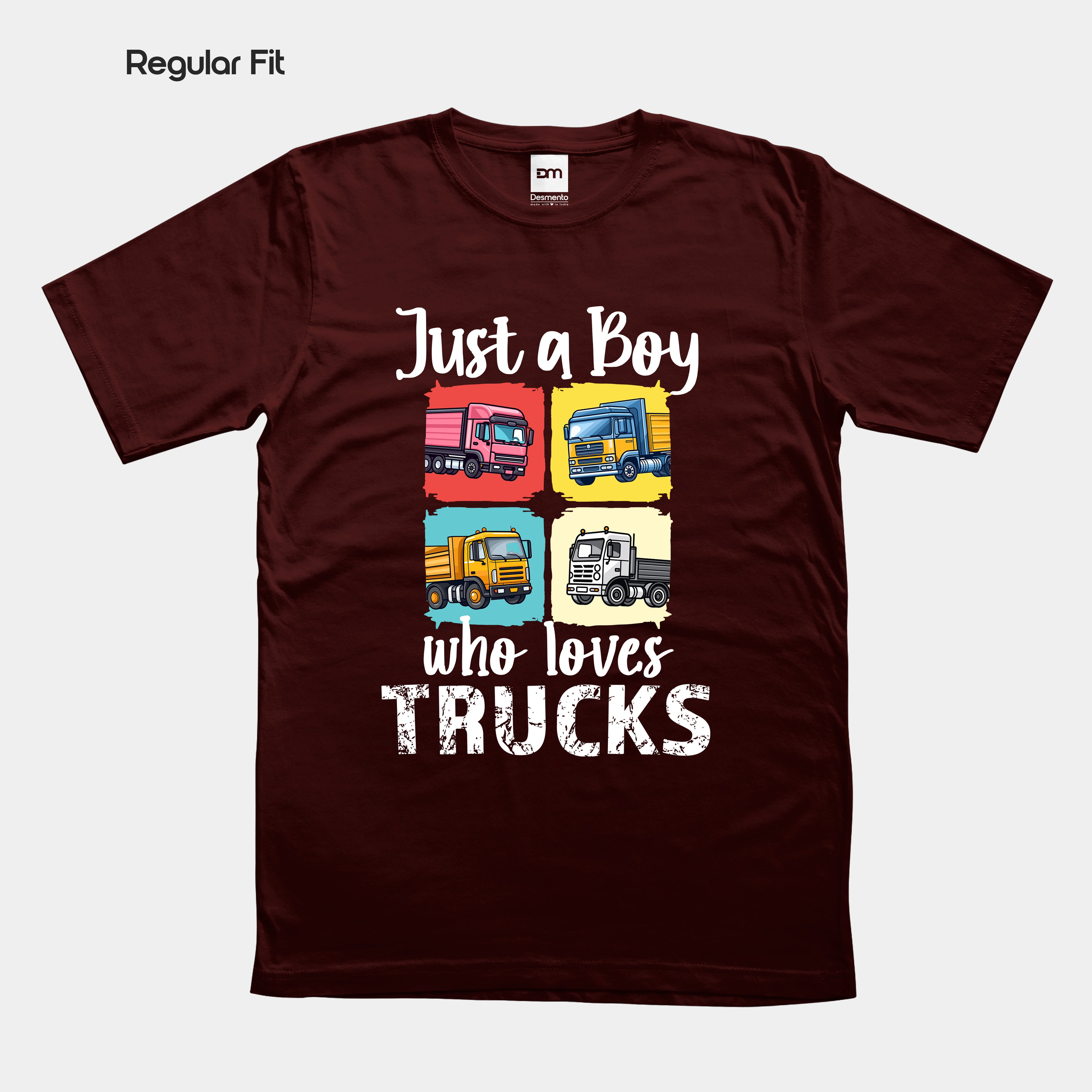 Just a Boy Who Loves Trucks - Regular Fit