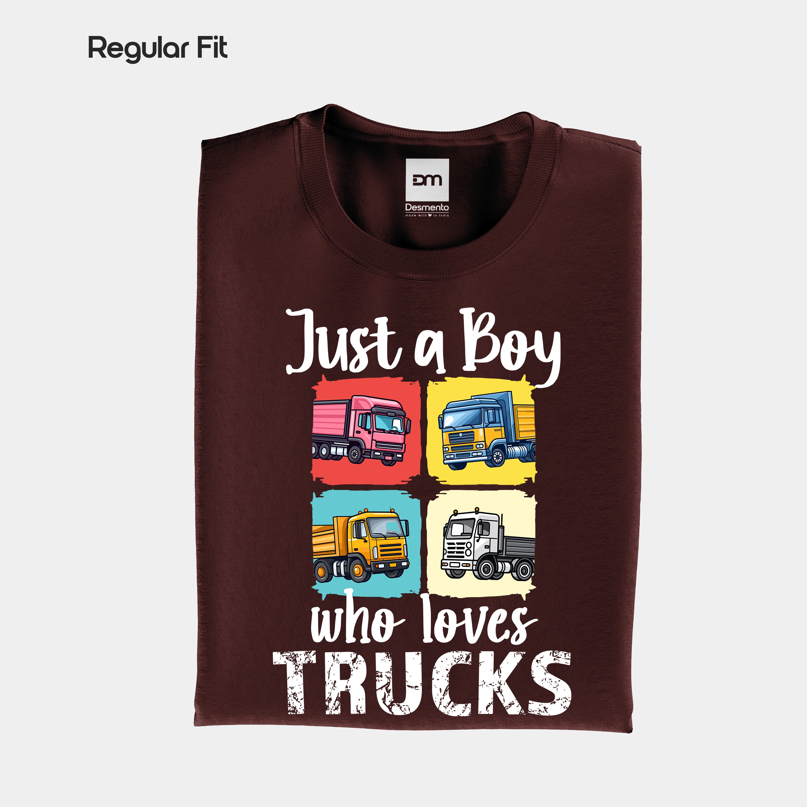 Just a Boy Who Loves Trucks - Regular Fit