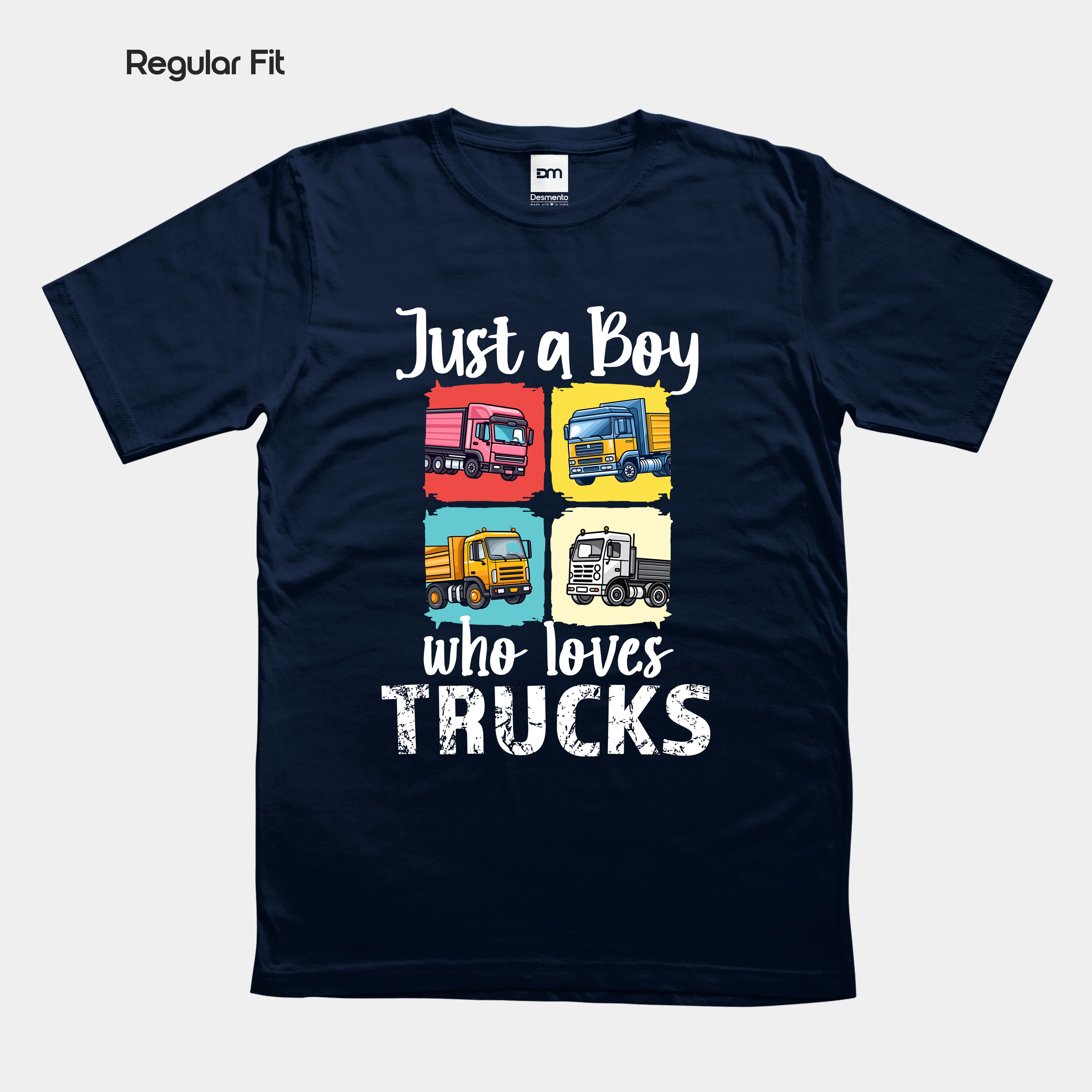 Just a Boy Who Loves Trucks - Regular Fit