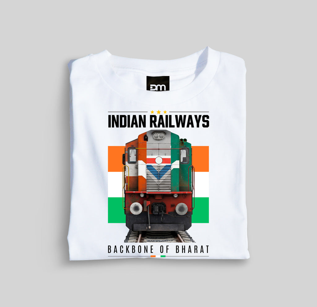 Indian Railways Backbone of Bharat Cotton T-shirt