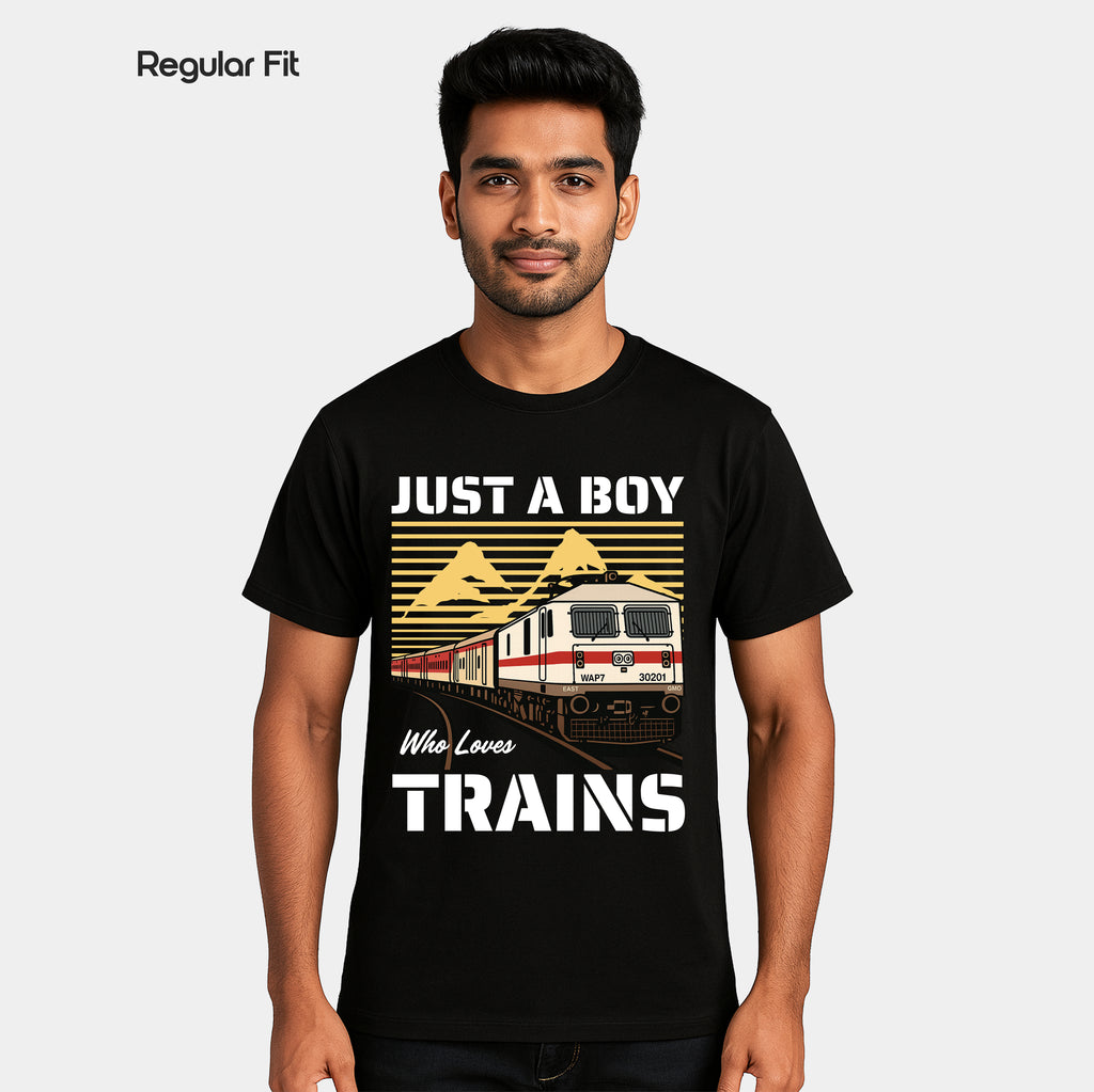 Just a Boy Who Loves Trains - Regular Fit