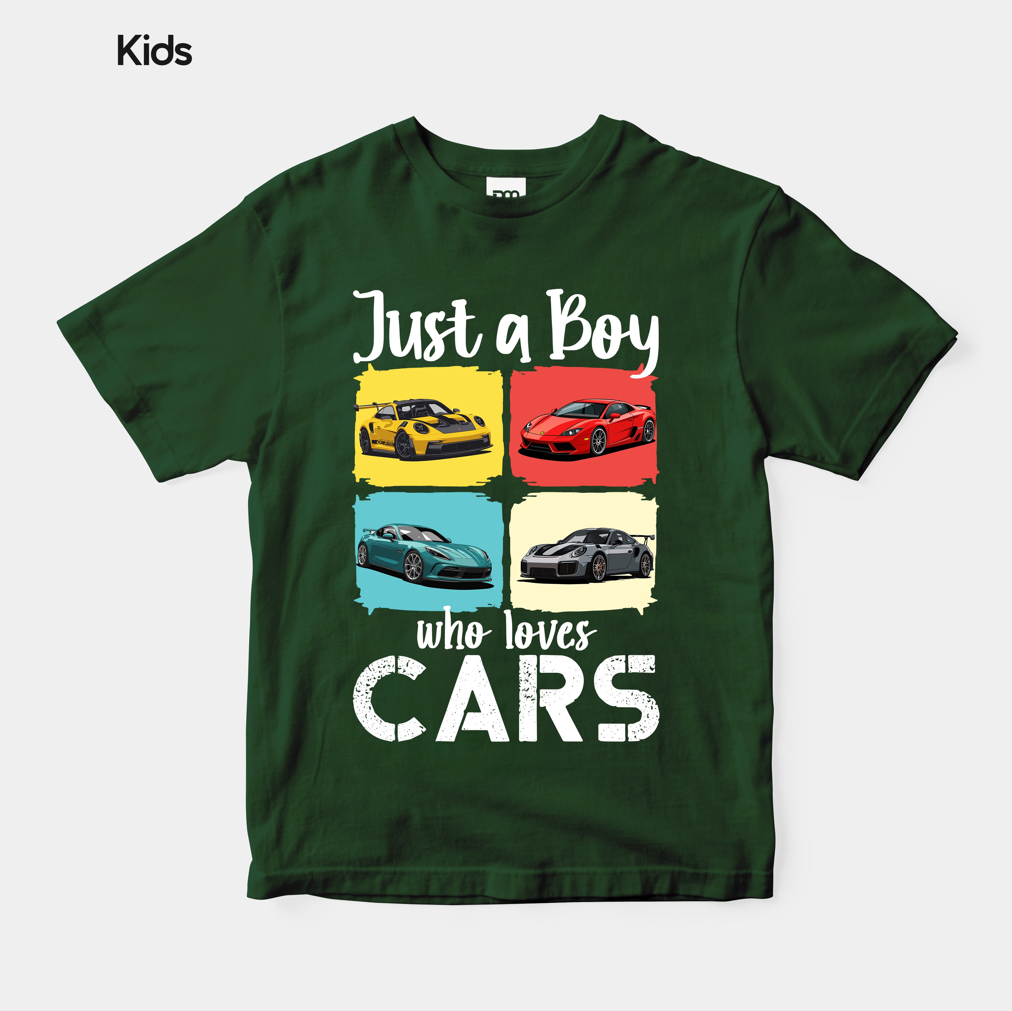 Just A Boy Who Loves Cars - Kids Tshirt