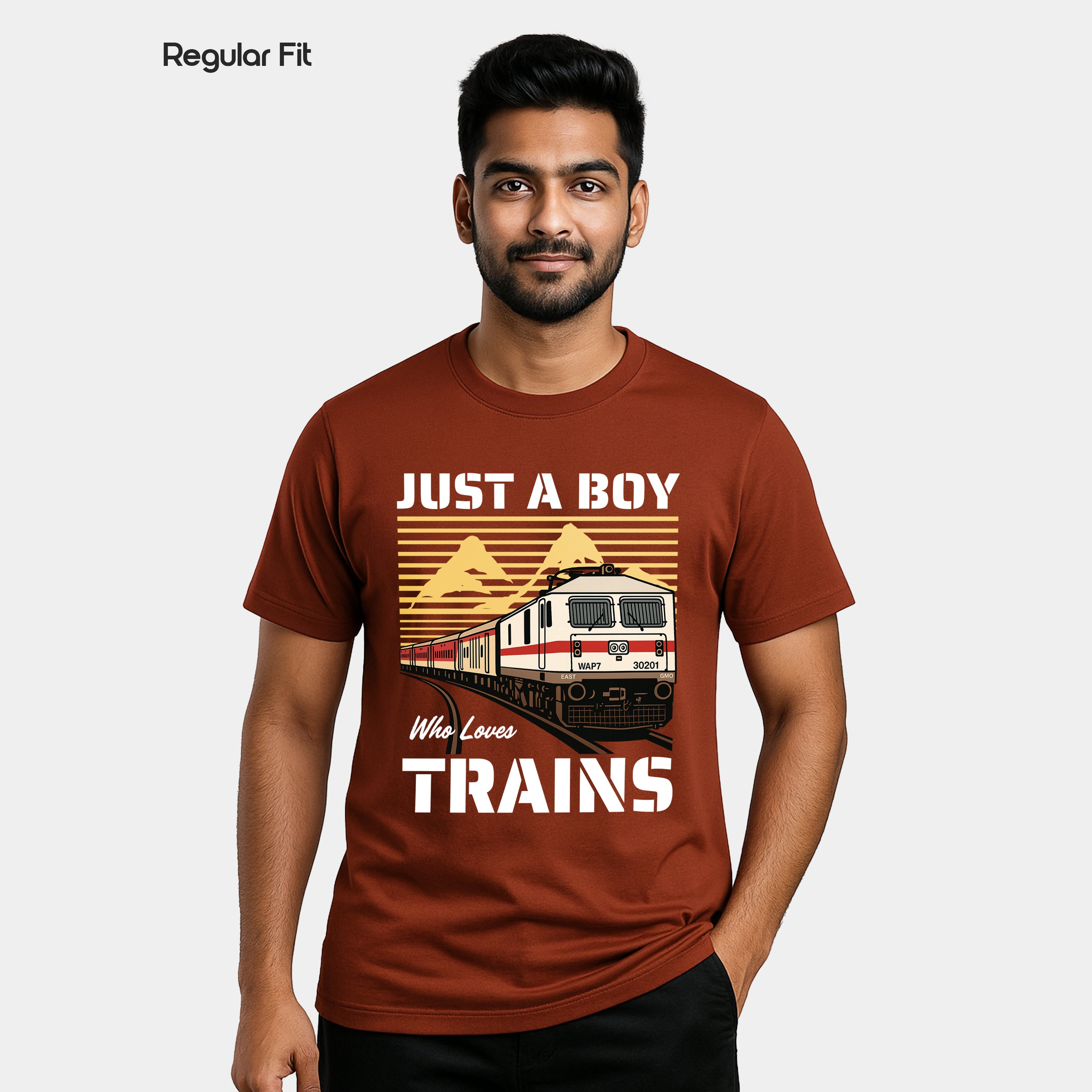 Just a Boy Who Loves Trains - Regular Fit