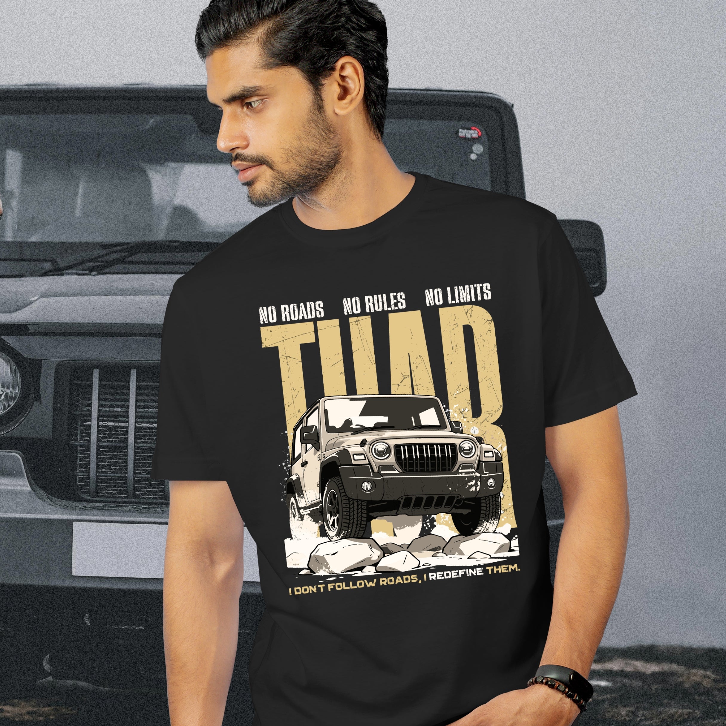 No Roads No Limits Cotton T-shirt
