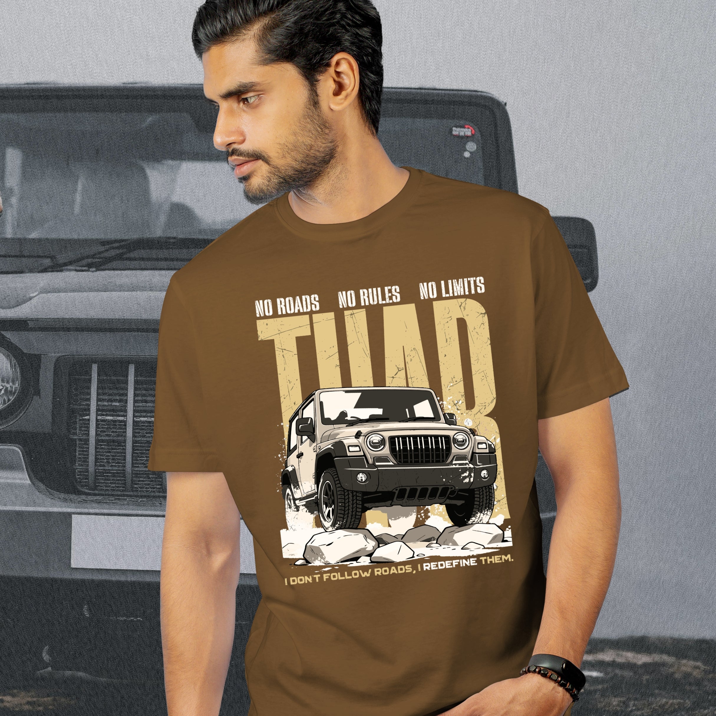No Roads No Limits Cotton T-shirt