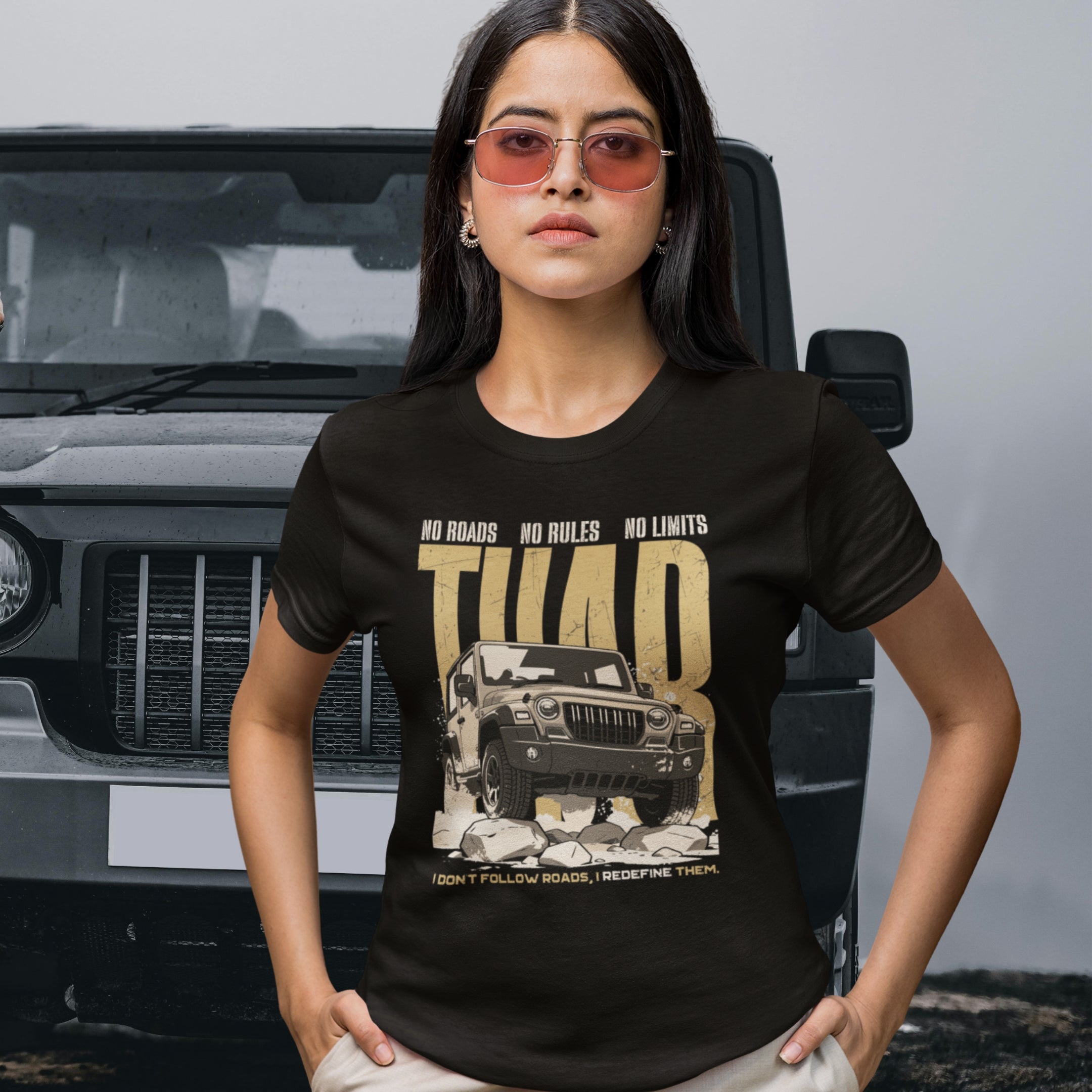 No Roads No Limits Cotton T-shirt