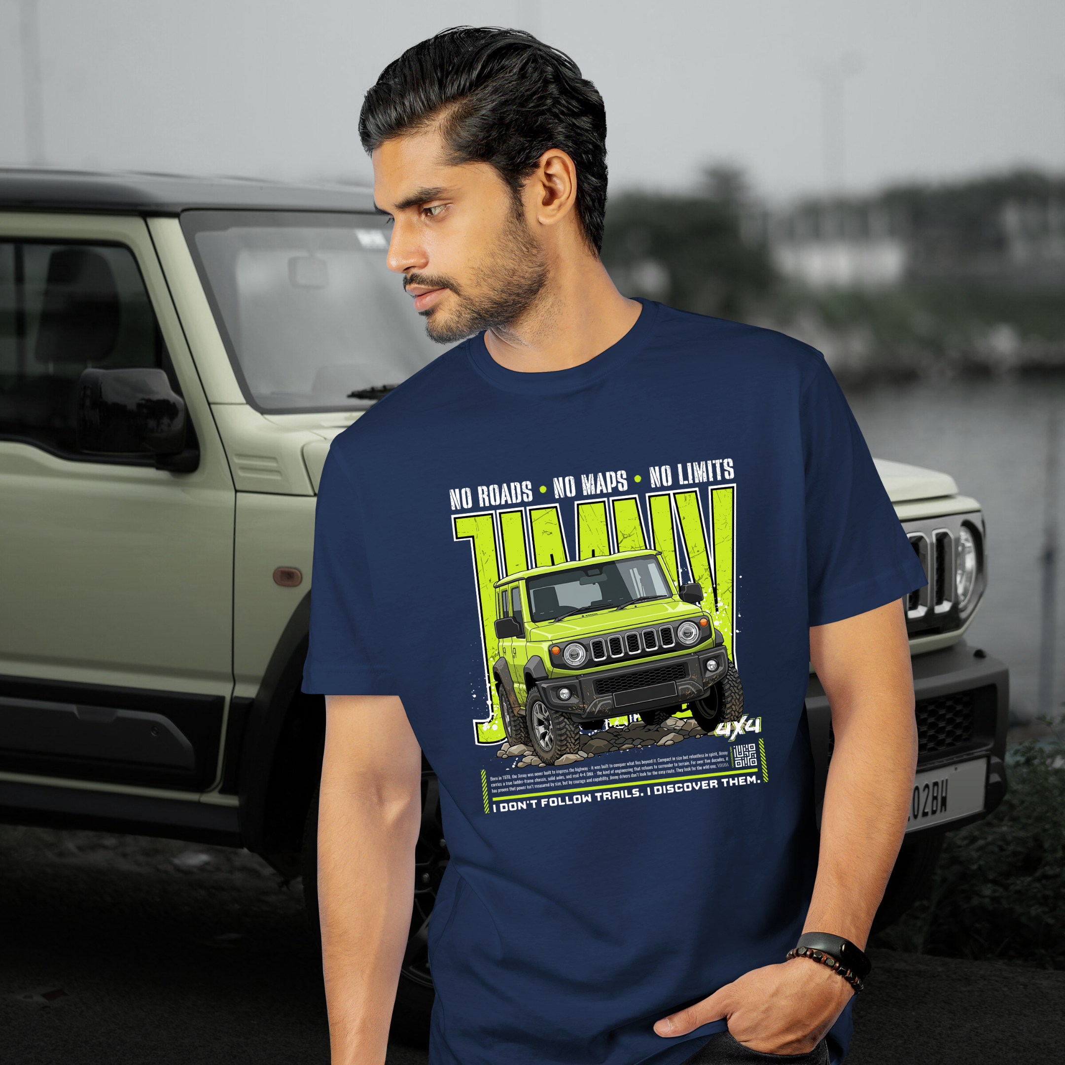 4x4 No Roads No Limits Cotton T-shirt