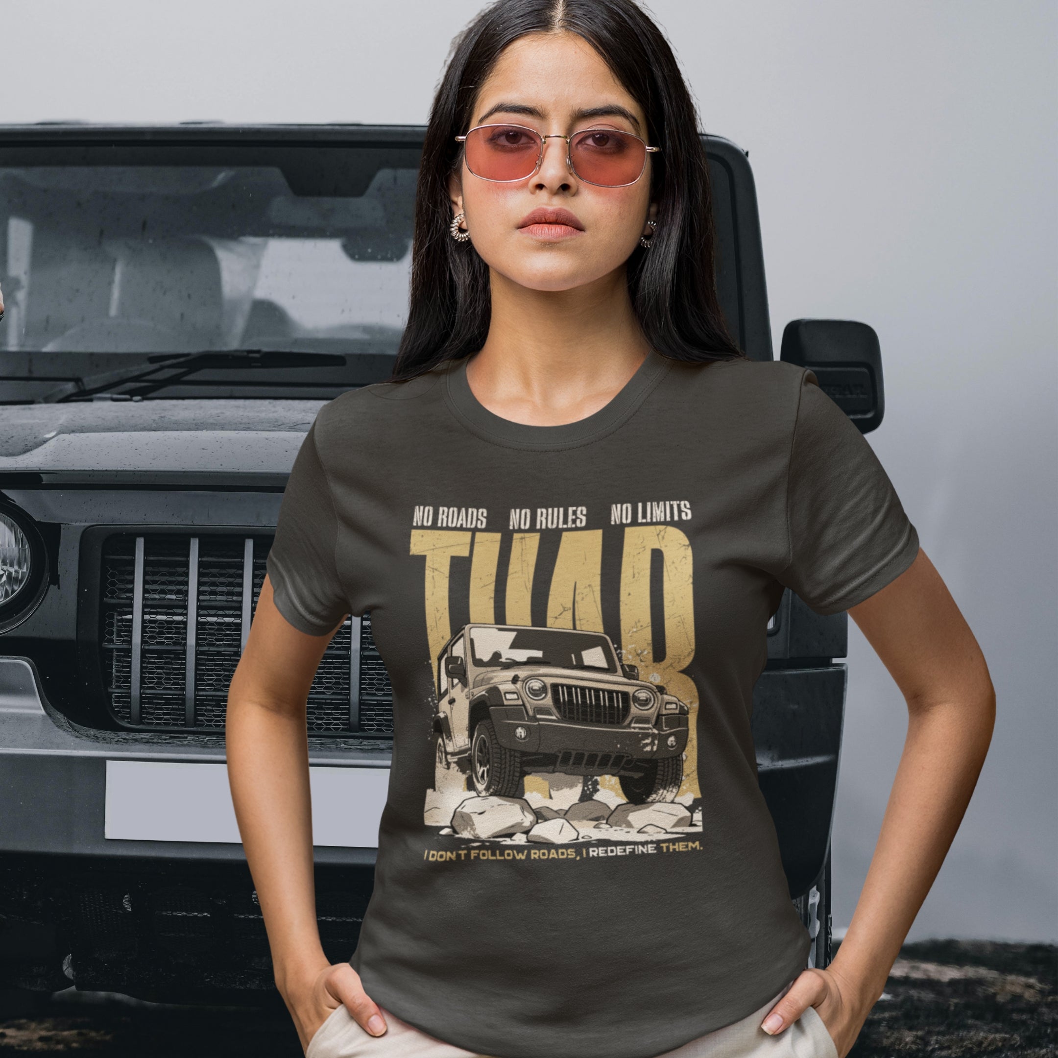 No Roads No Limits Cotton T-shirt
