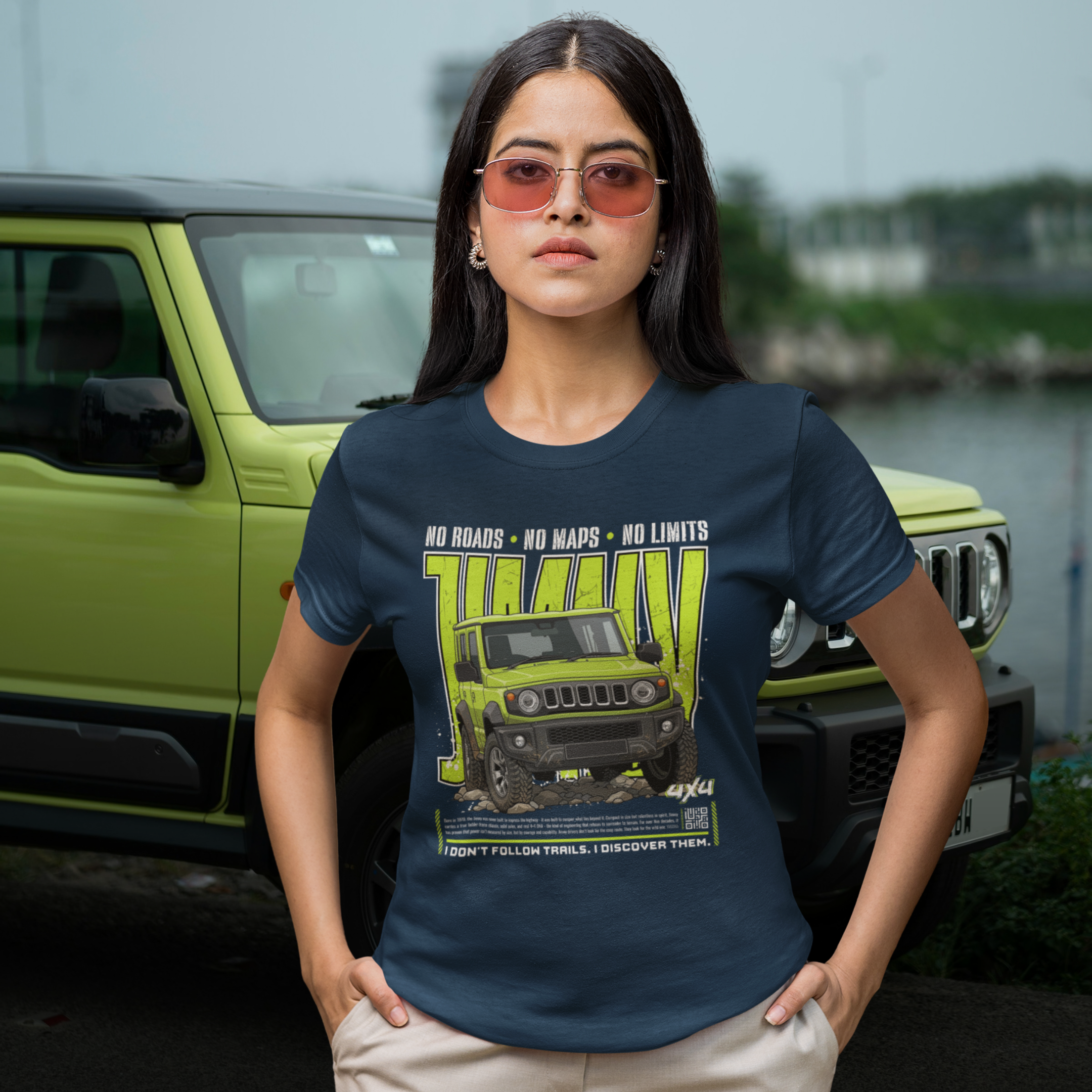 4x4 No Roads No Limits Cotton T-shirt