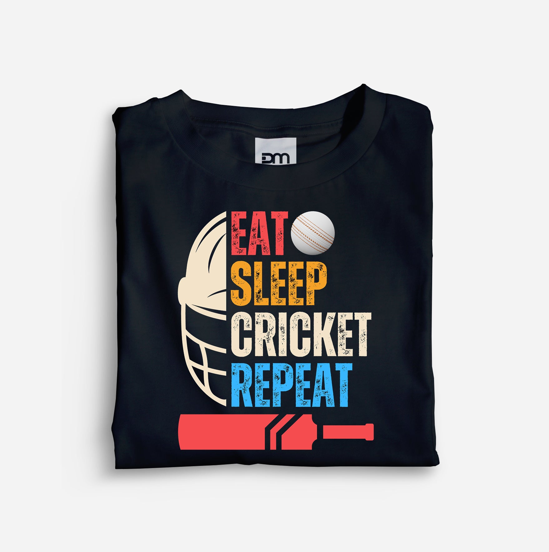 Eat Sleep Cricket Cotton T-shirt