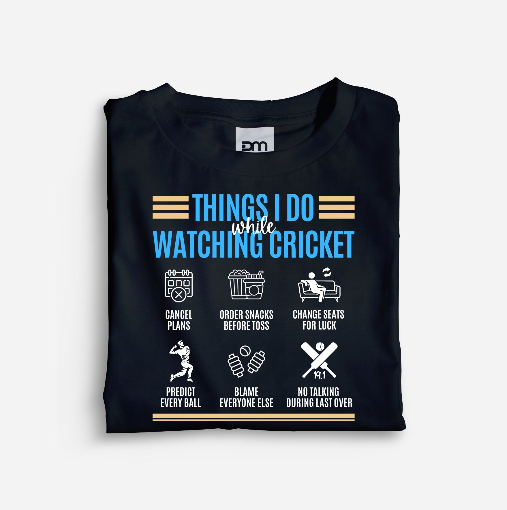 Watching Cricket Cotton T-shirt