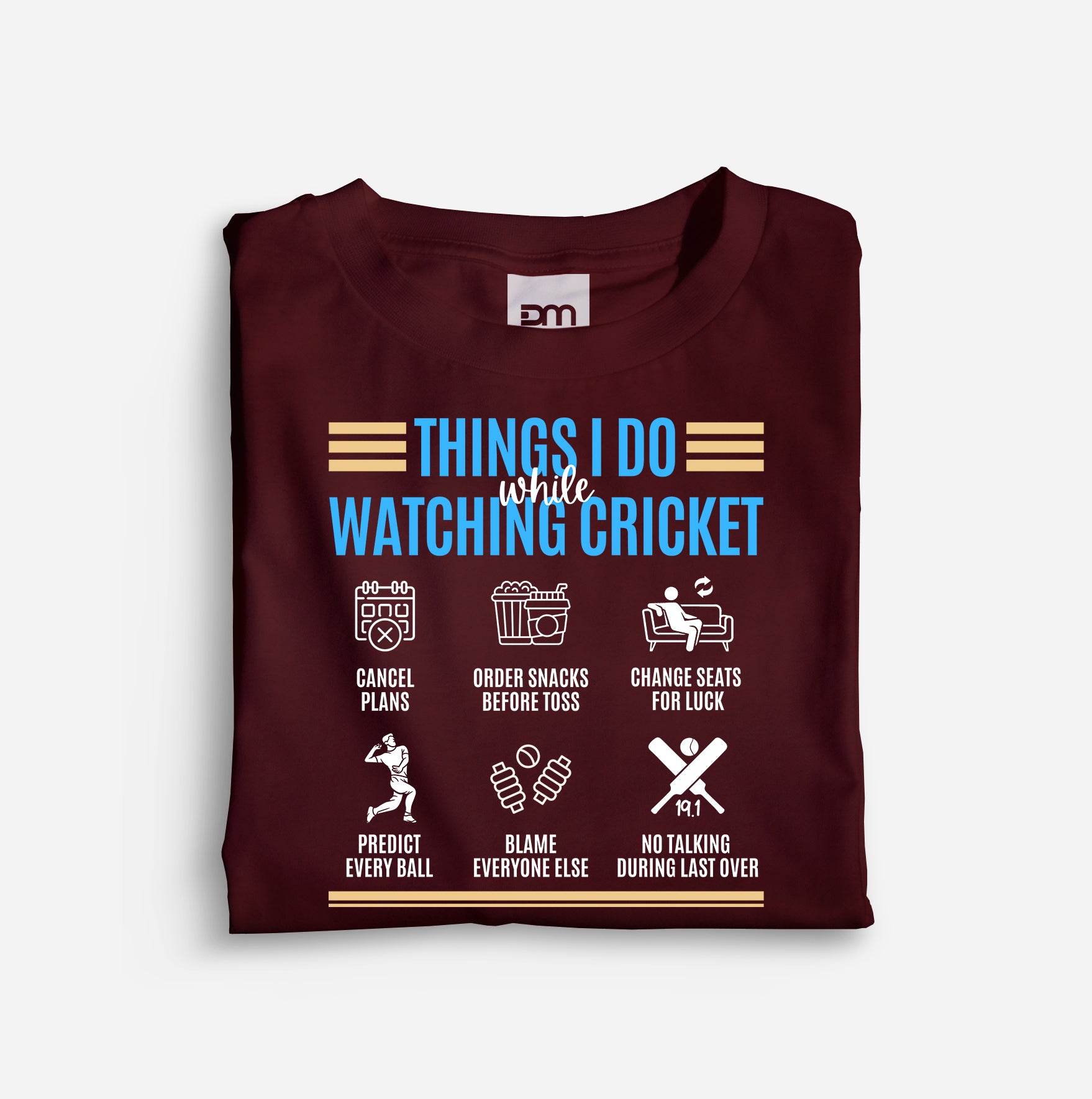 Watching Cricket Cotton T-shirt