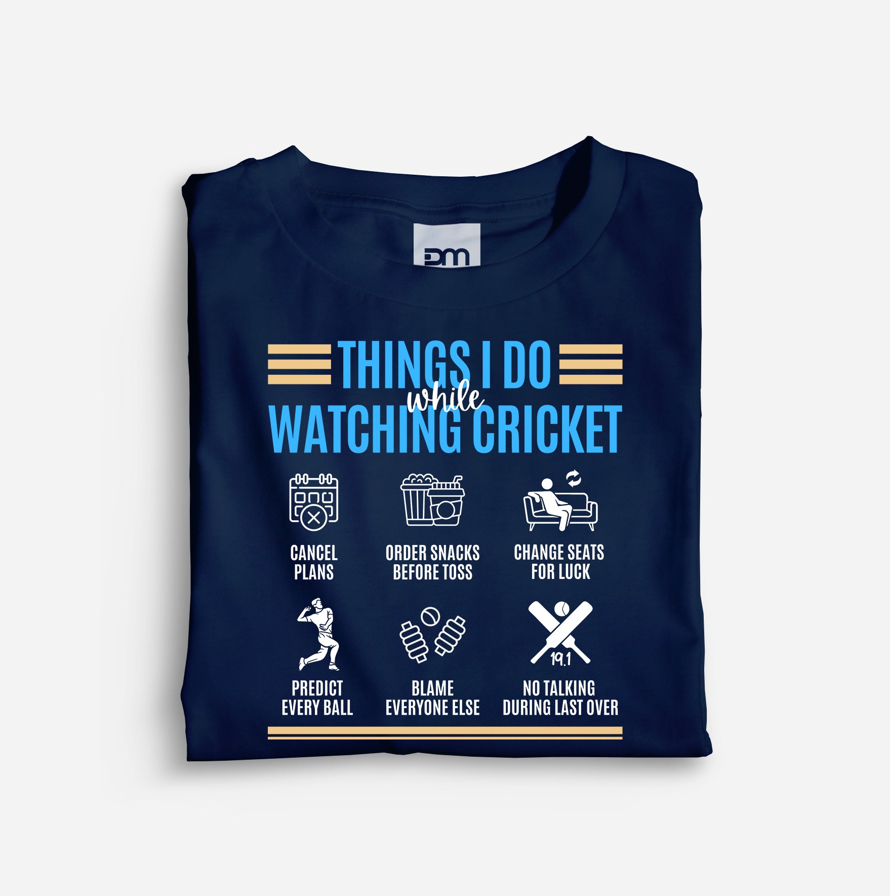 Watching Cricket Cotton T-shirt