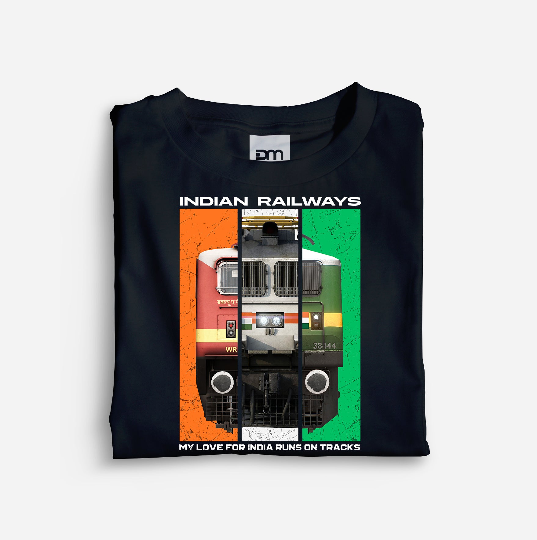 Railways Tricolor Cotton T-shirt