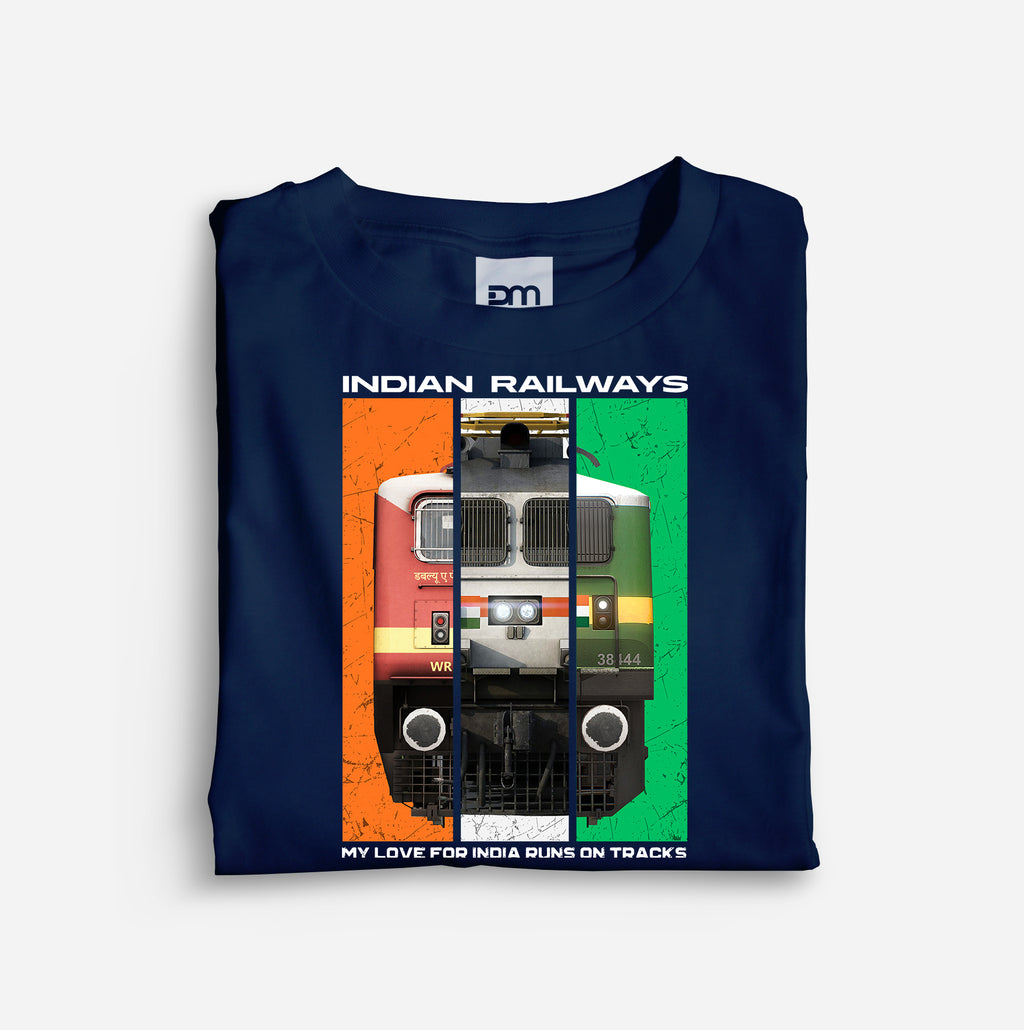 Railways Tricolor Cotton T-shirt