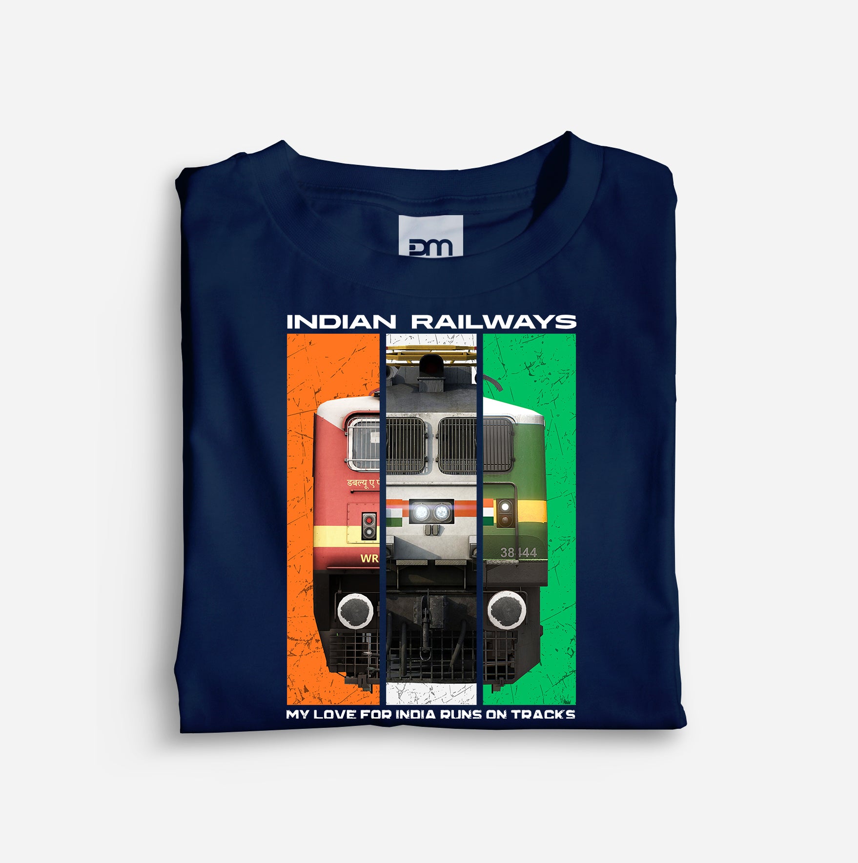 Railways Tricolor Cotton T-shirt