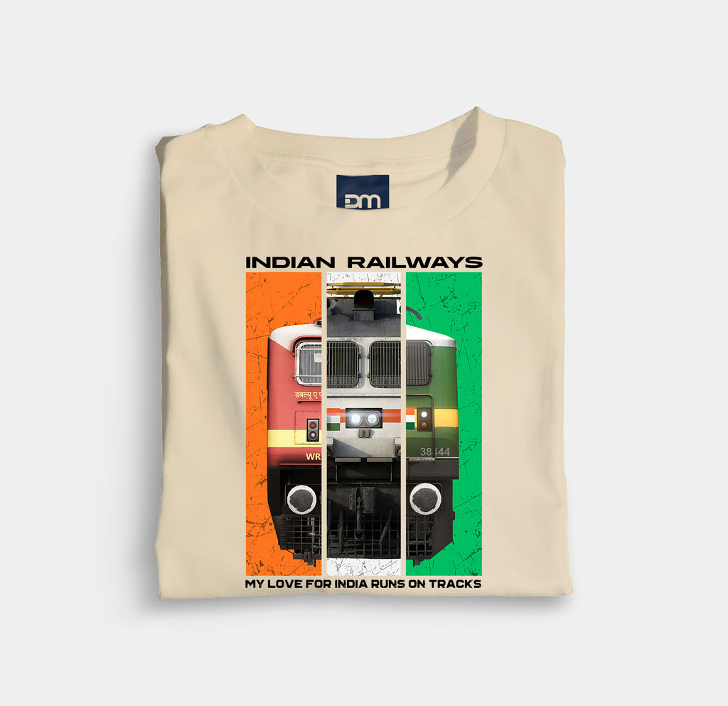 Railways Tricolor Cotton T-shirt
