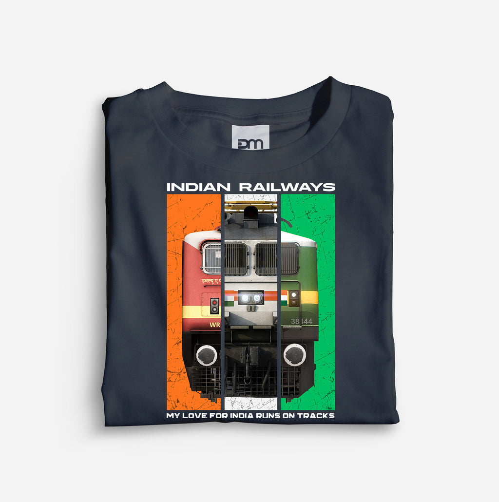 Railways Tricolor Cotton T-shirt