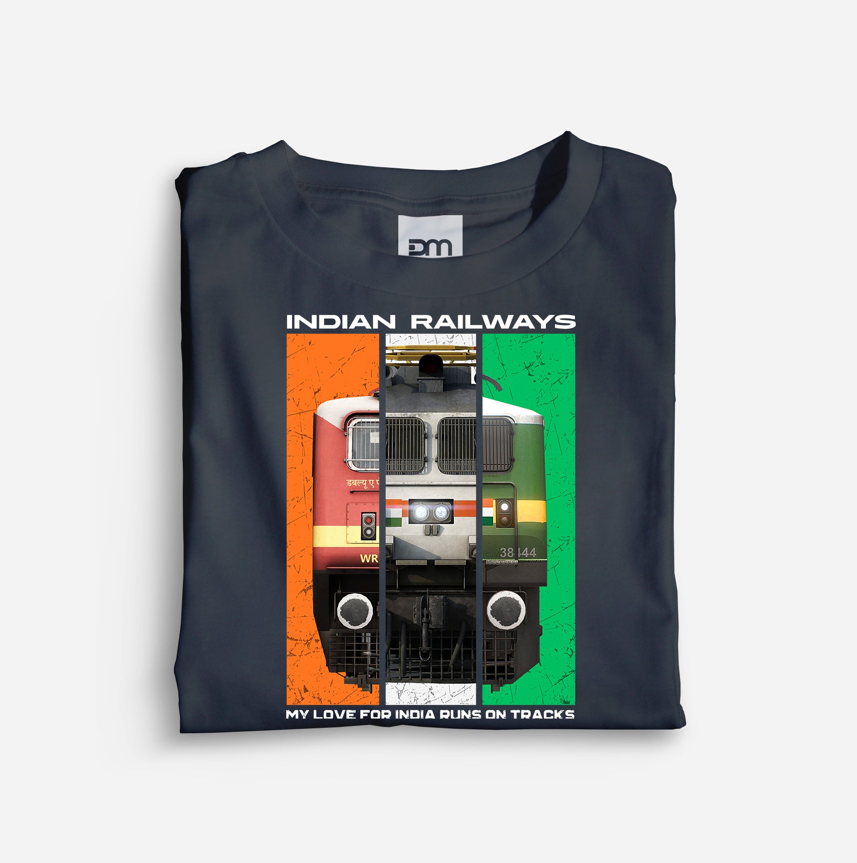 Railways Tricolor Cotton T-shirt