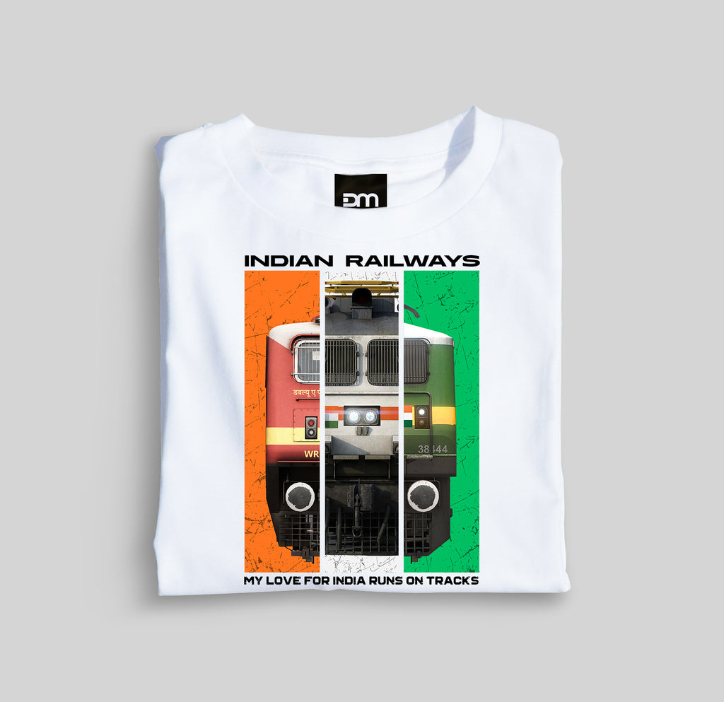 Railways Tricolor Cotton T-shirt