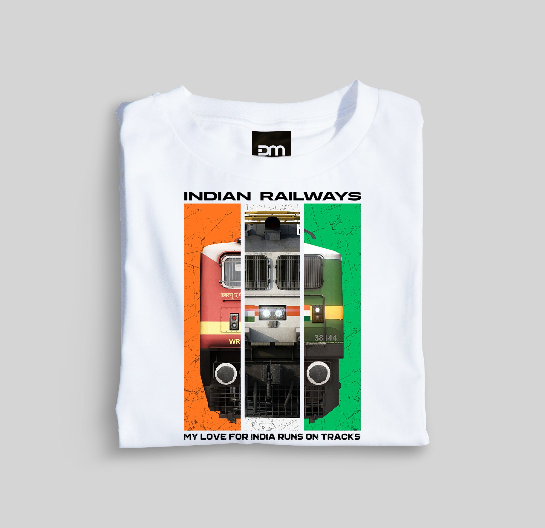 Railways Tricolor Cotton T-shirt