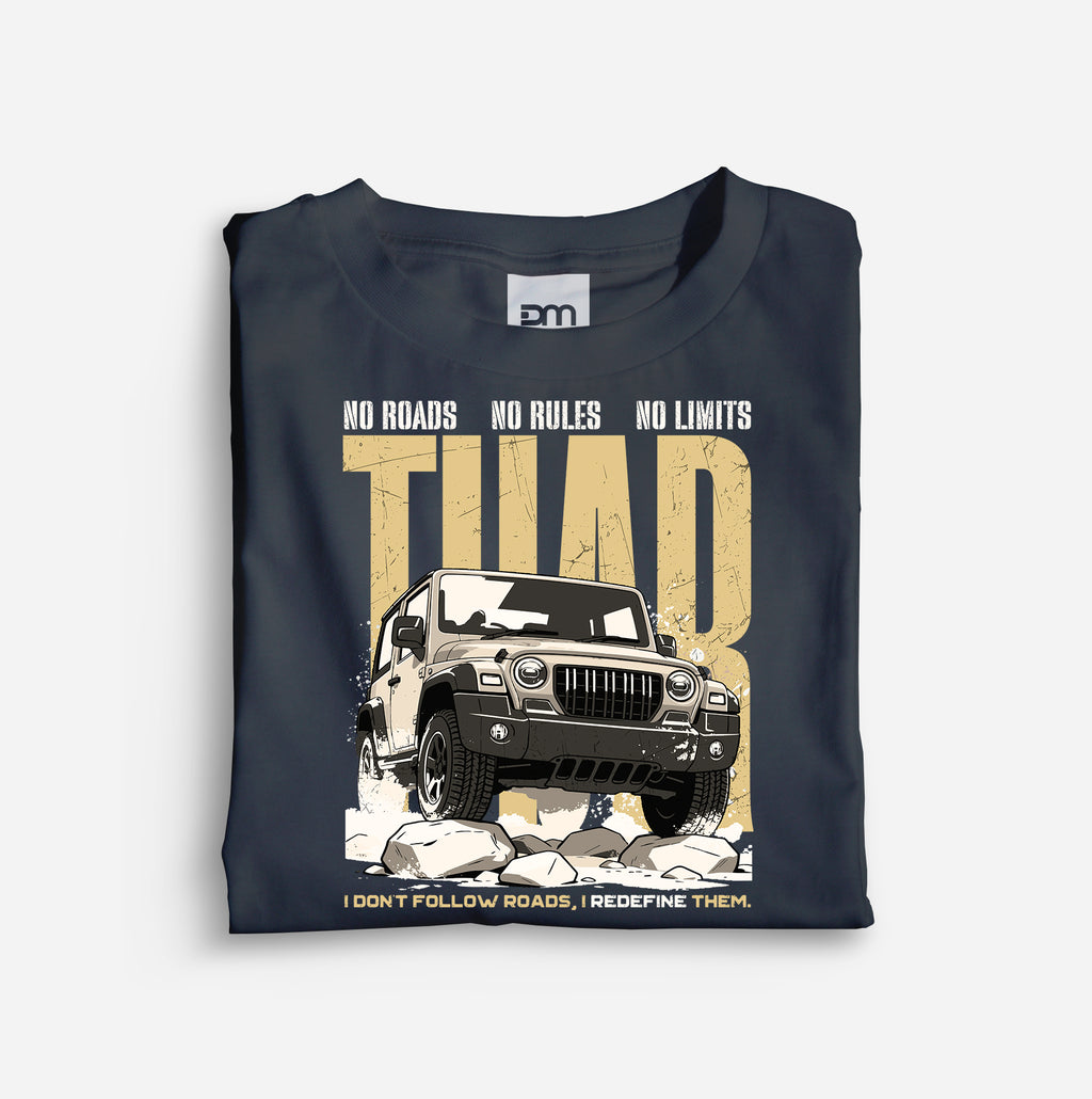 No Roads No Limits Cotton T-shirt