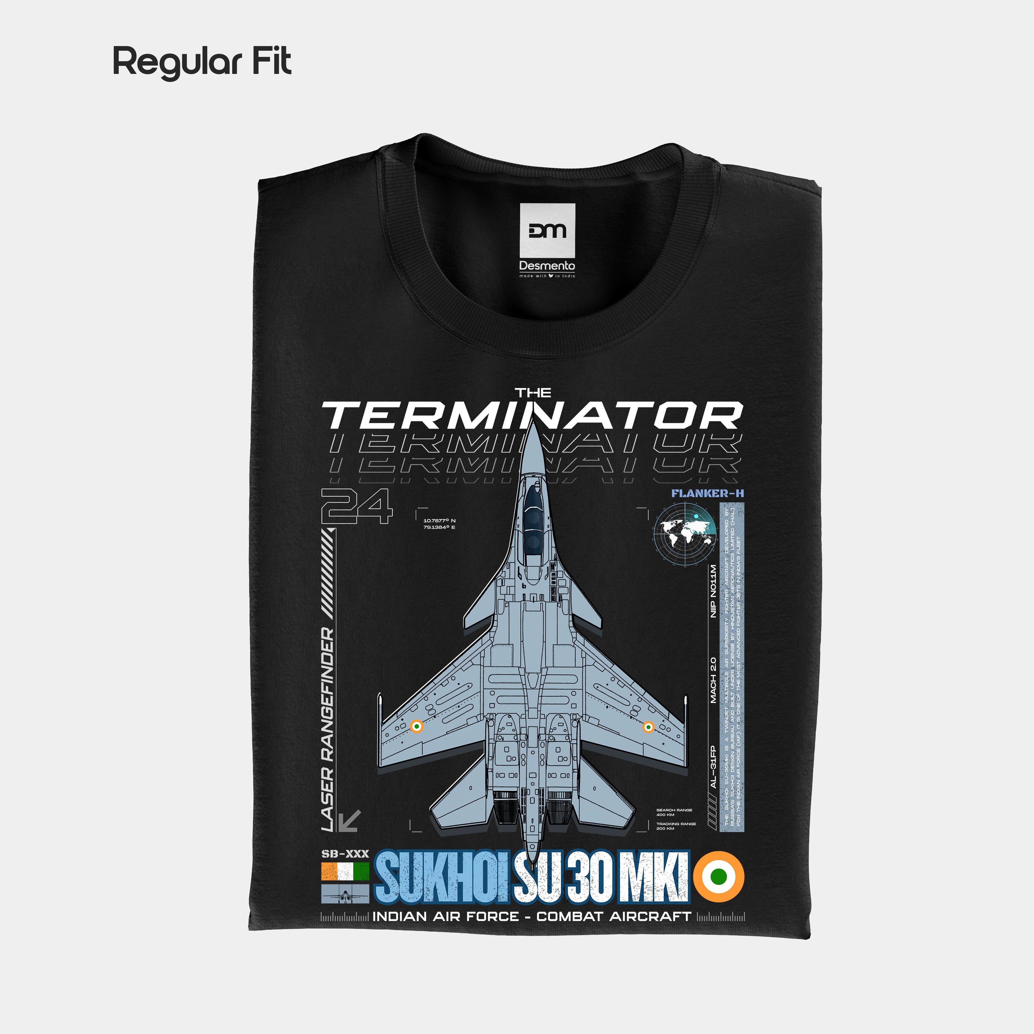 Sukhoi SU30 - Regular Fit Cotton T-shirt