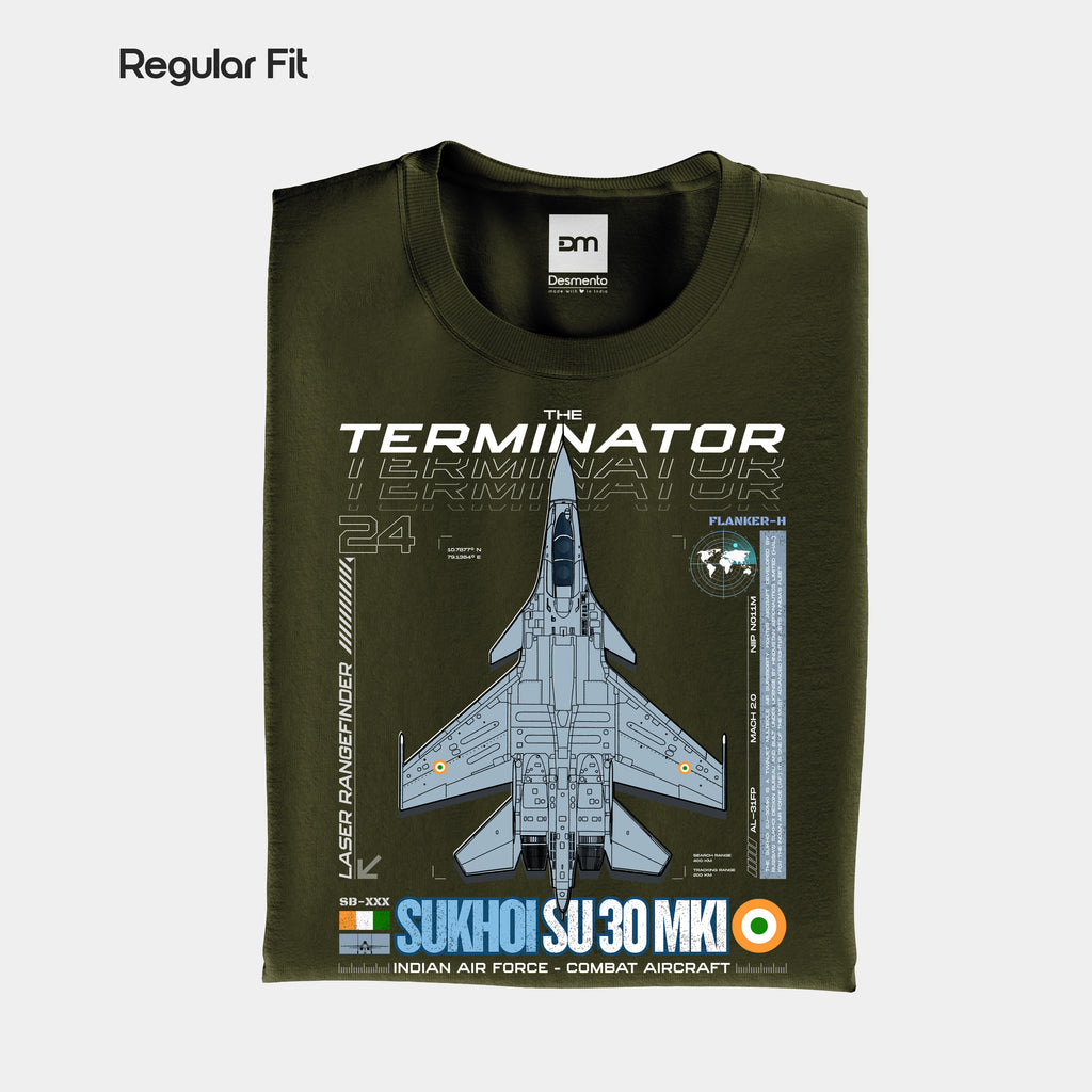Sukhoi SU30 - Regular Fit Cotton T-shirt