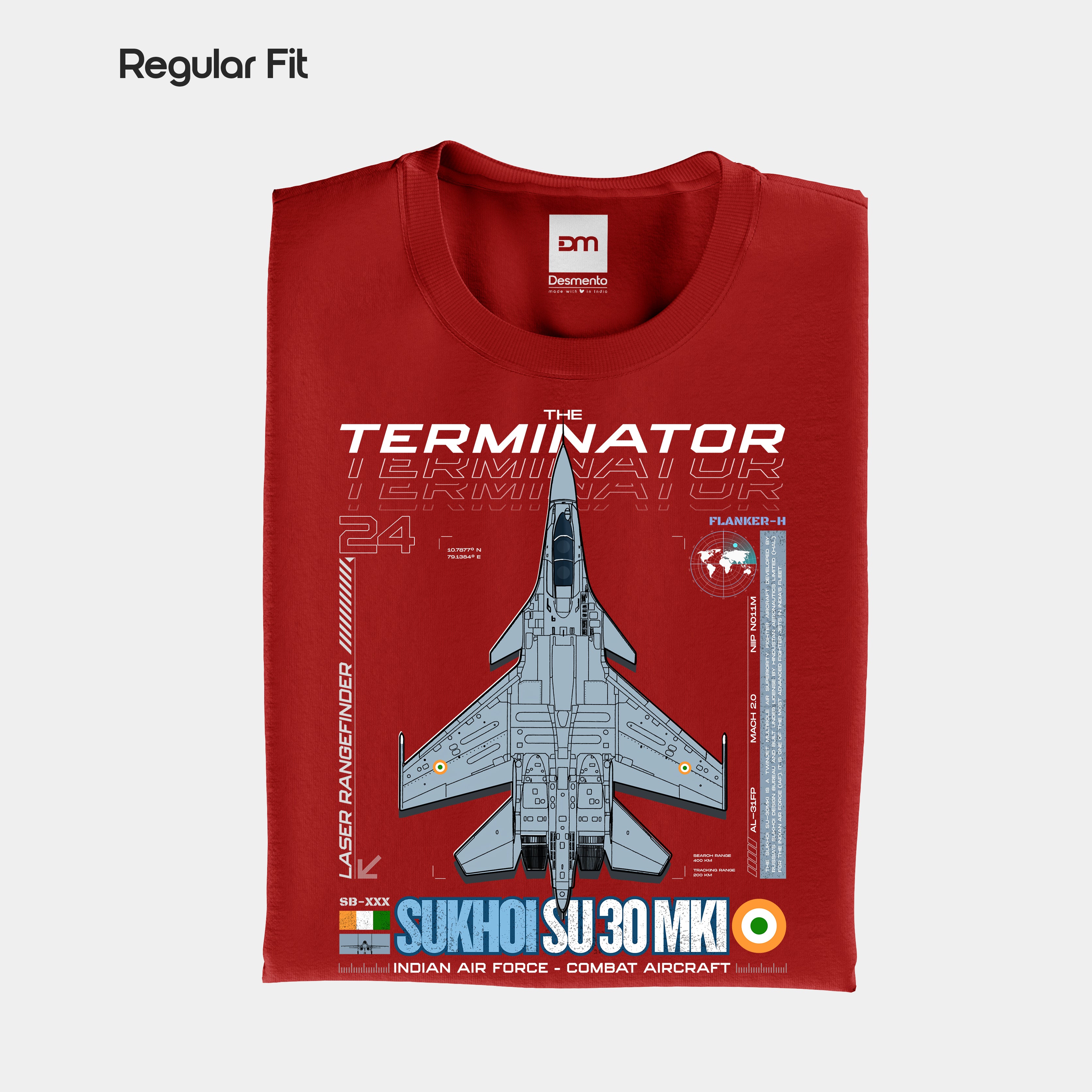 Sukhoi SU30 - Regular Fit Cotton T-shirt
