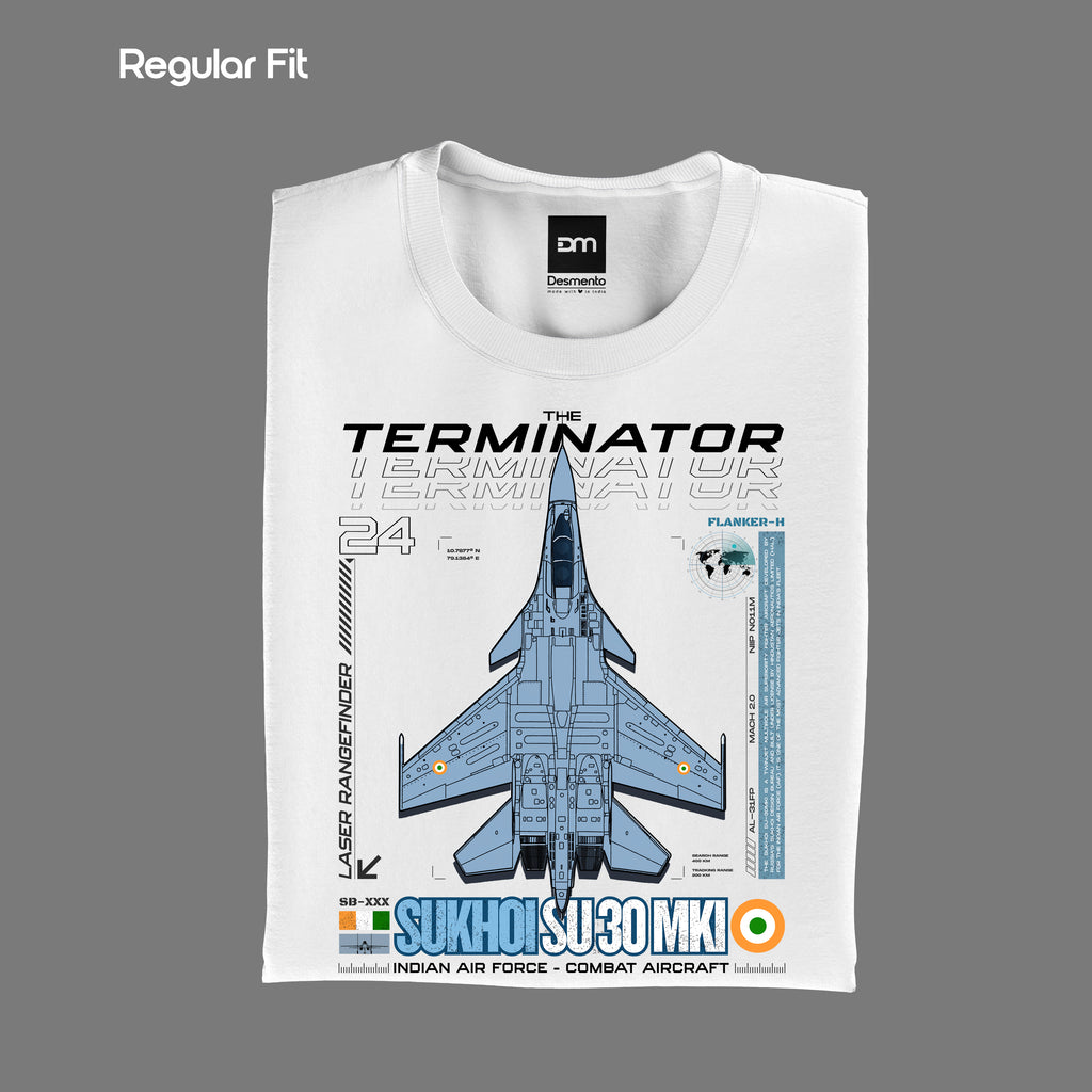 Sukhoi SU30 - Regular Fit Cotton T-shirt
