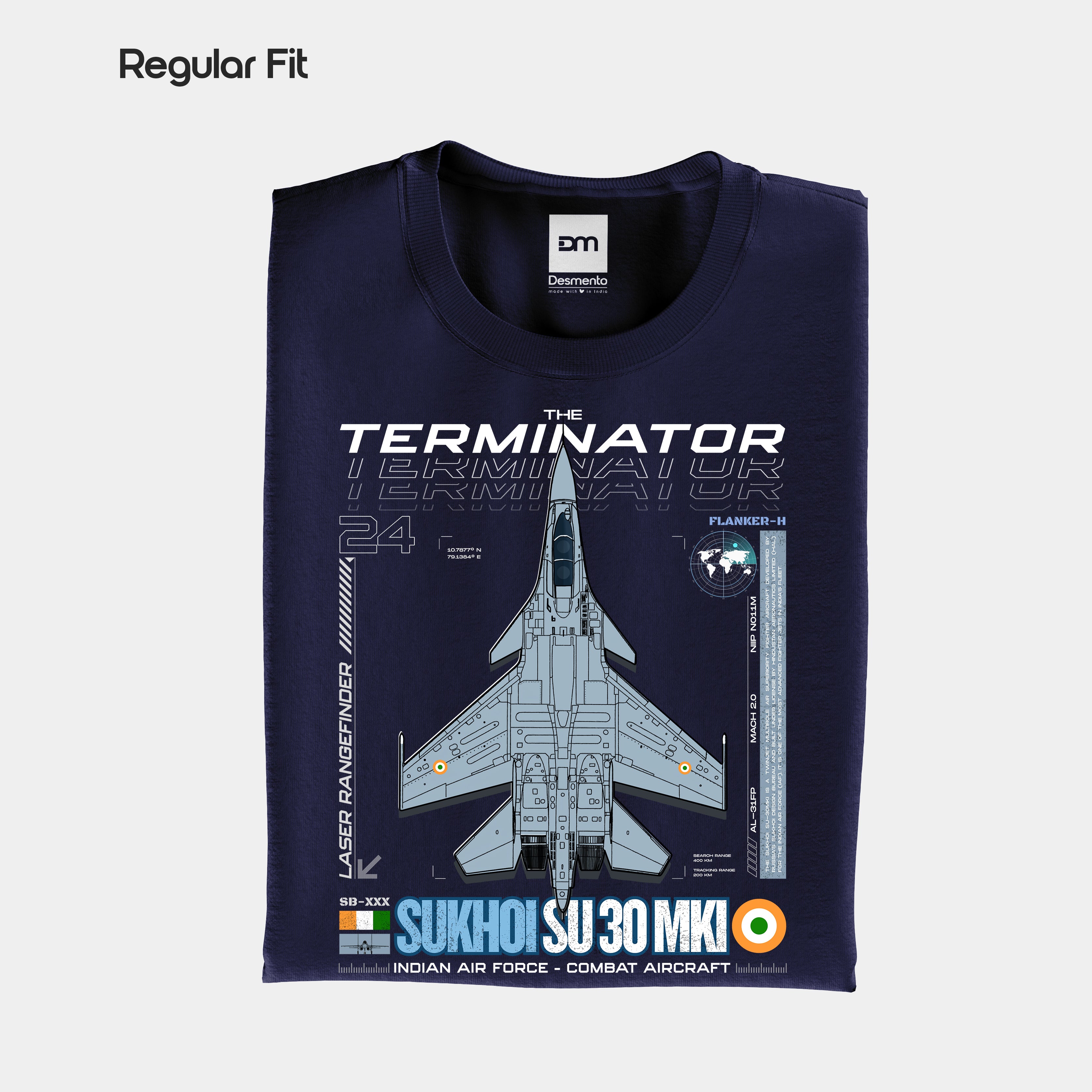 Sukhoi SU30 - Regular Fit Cotton T-shirt