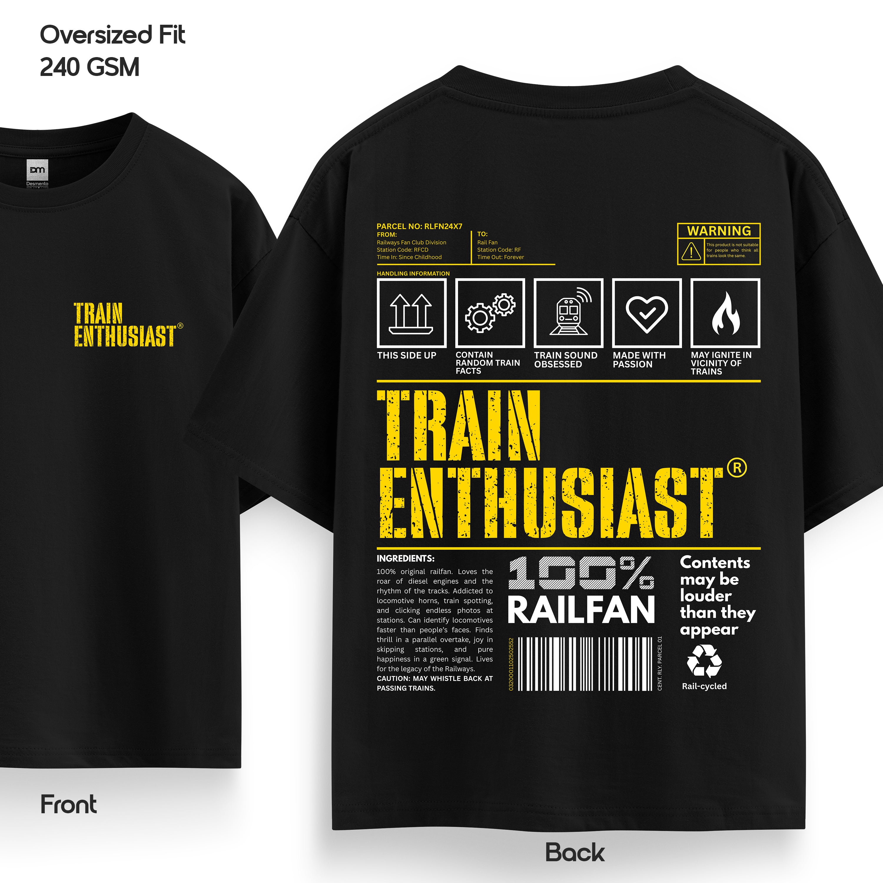 Train Enthusiast - Oversized Fit