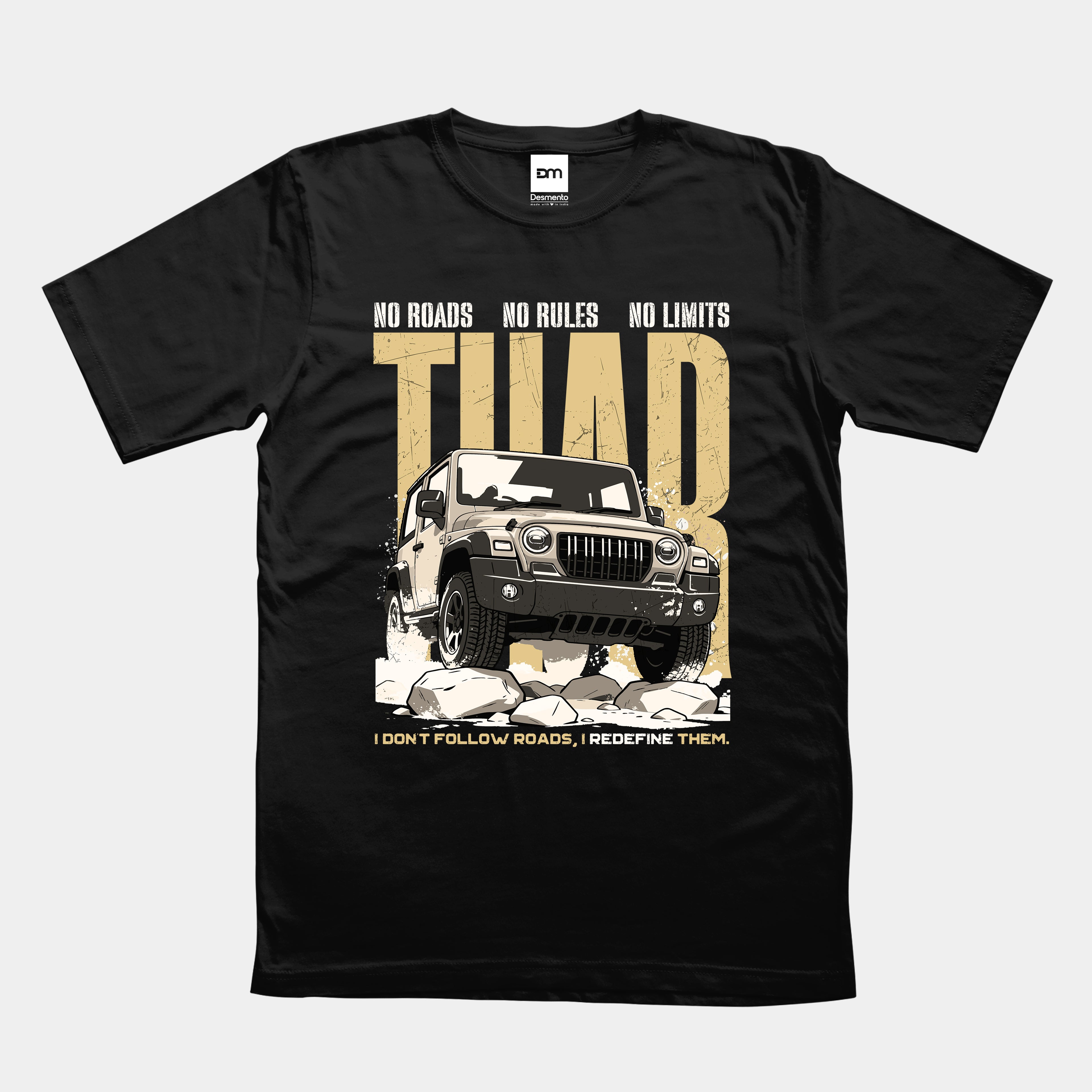 No Roads No Limits Cotton T-shirt
