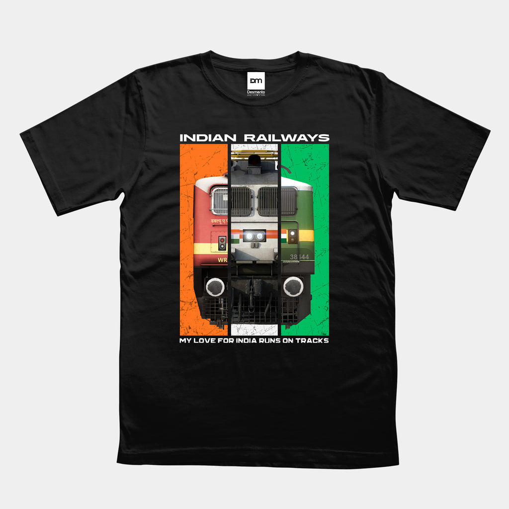 Railways Tricolor Cotton T-shirt