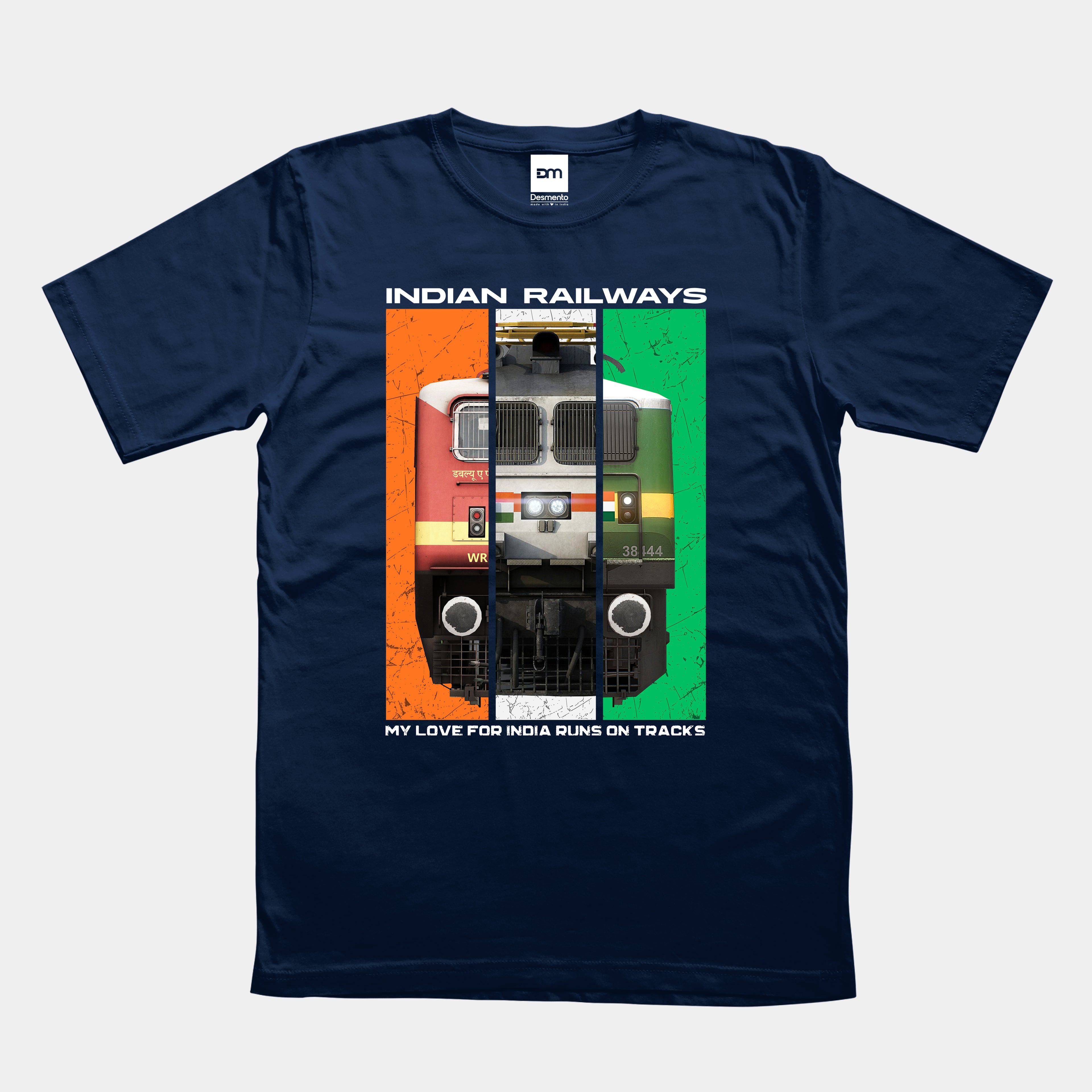 Railways Tricolor Cotton T-shirt