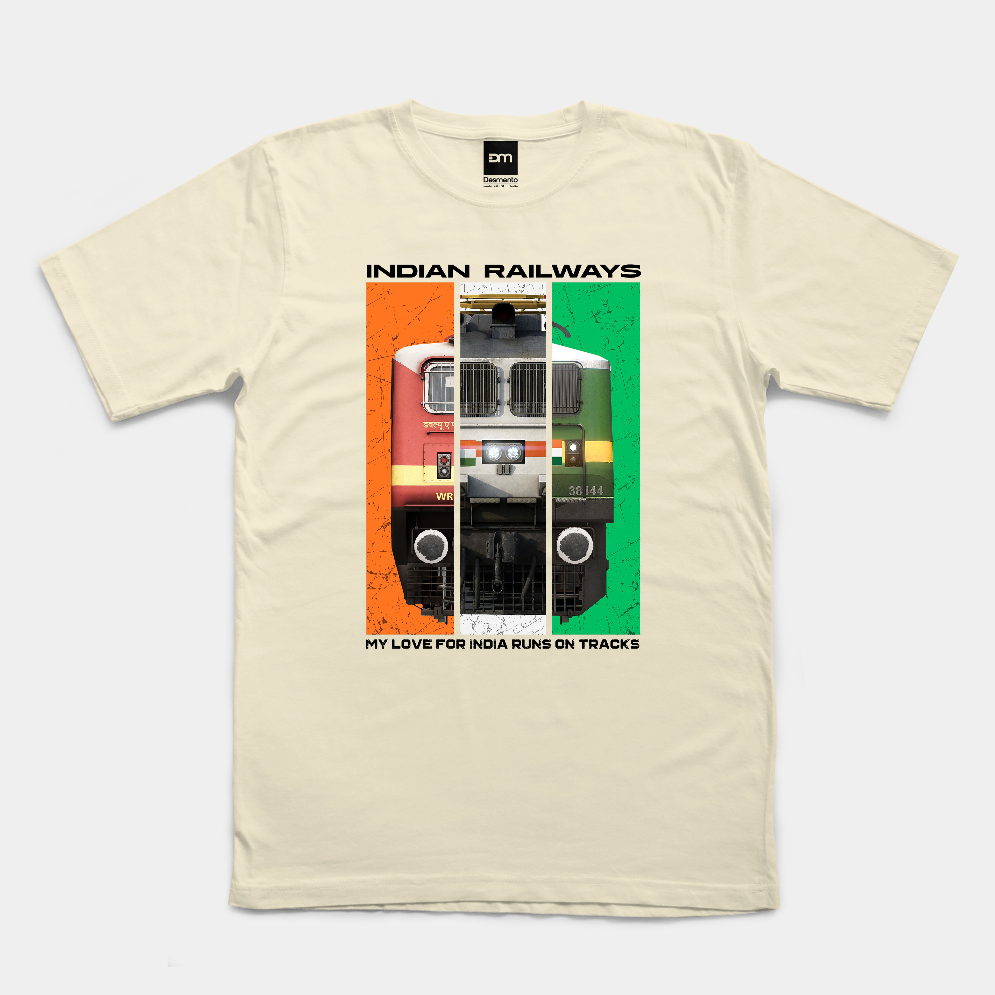 Railways Tricolor Cotton T-shirt
