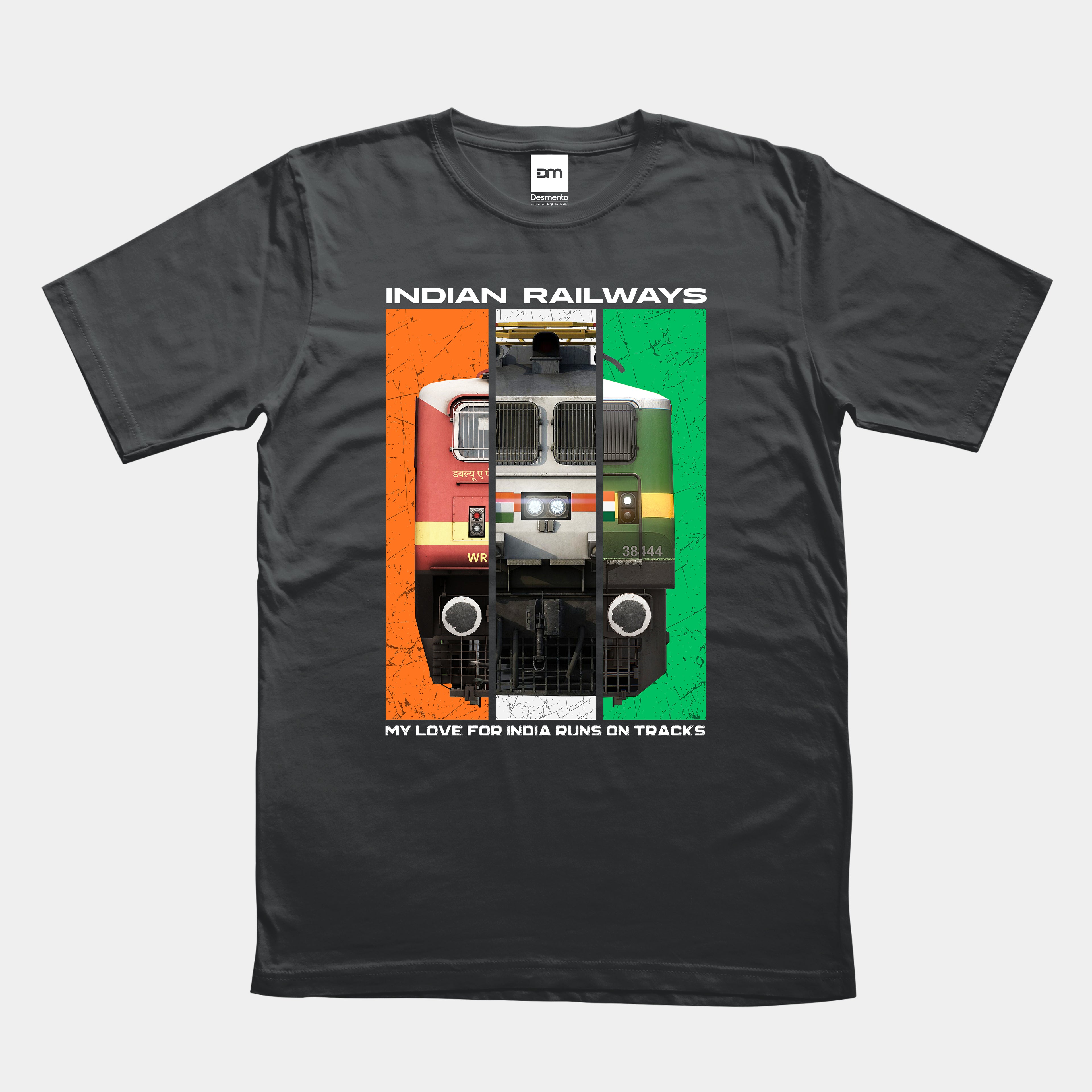 Railways Tricolor Cotton T-shirt