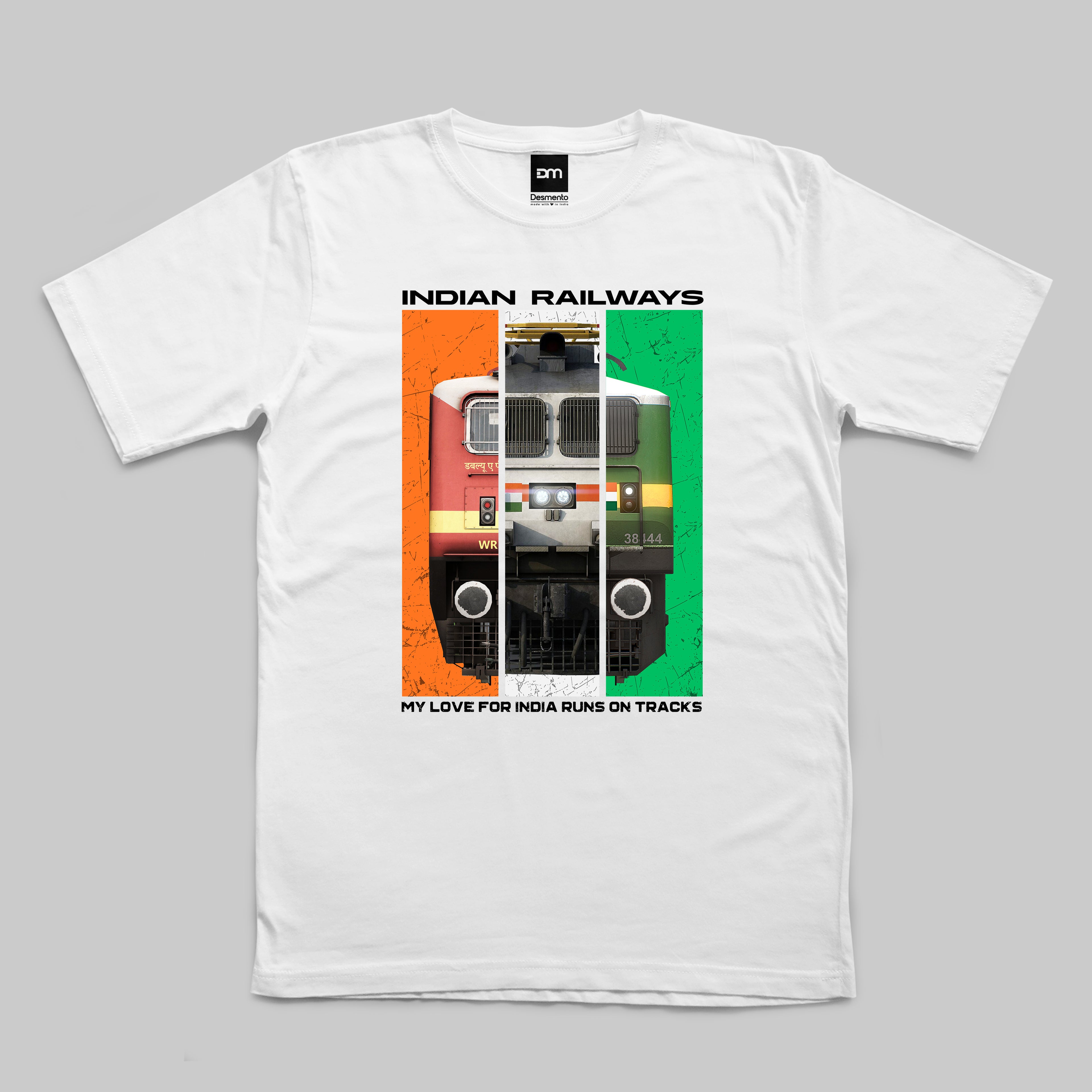 Railways Tricolor Cotton T-shirt