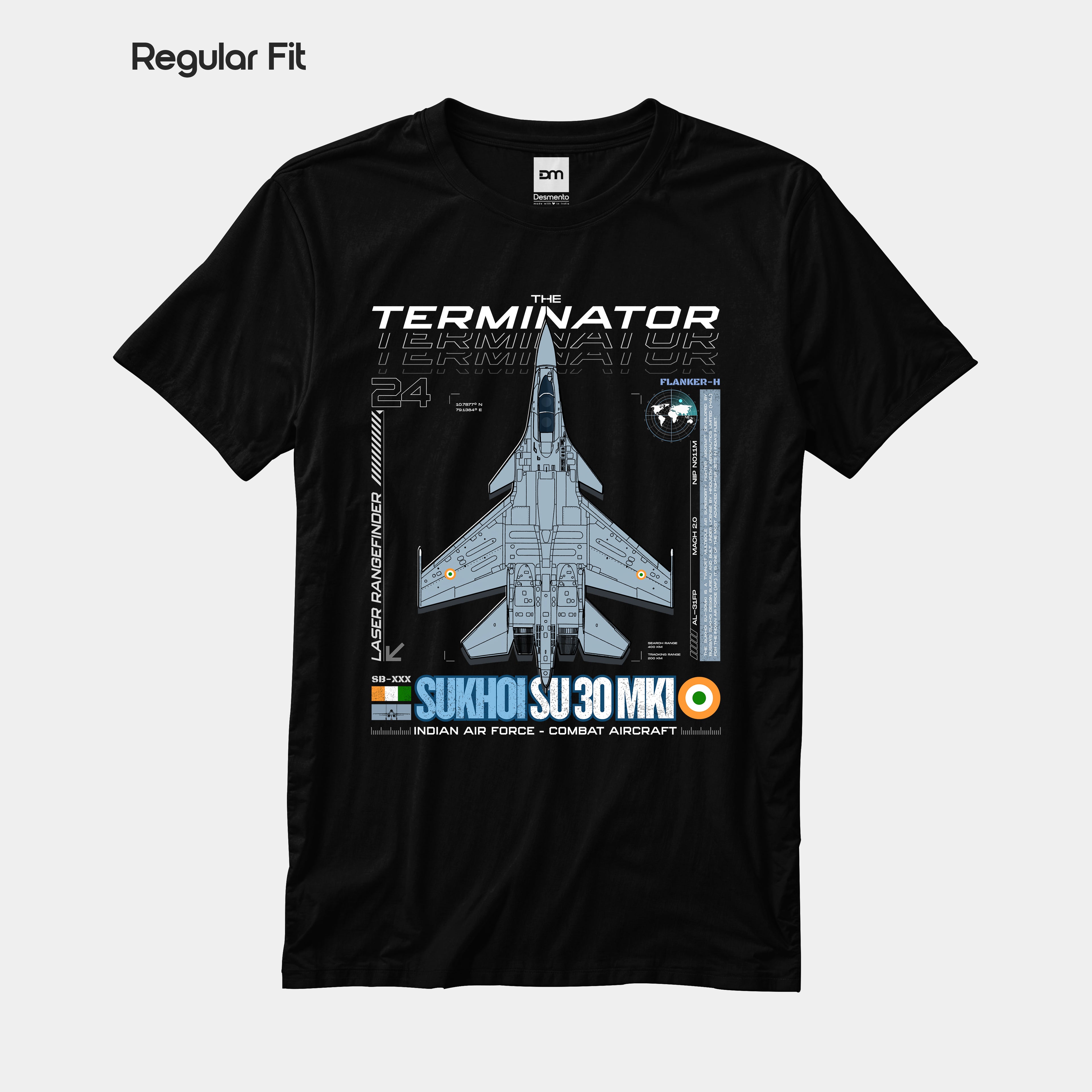 Sukhoi SU30 - Regular Fit Cotton T-shirt