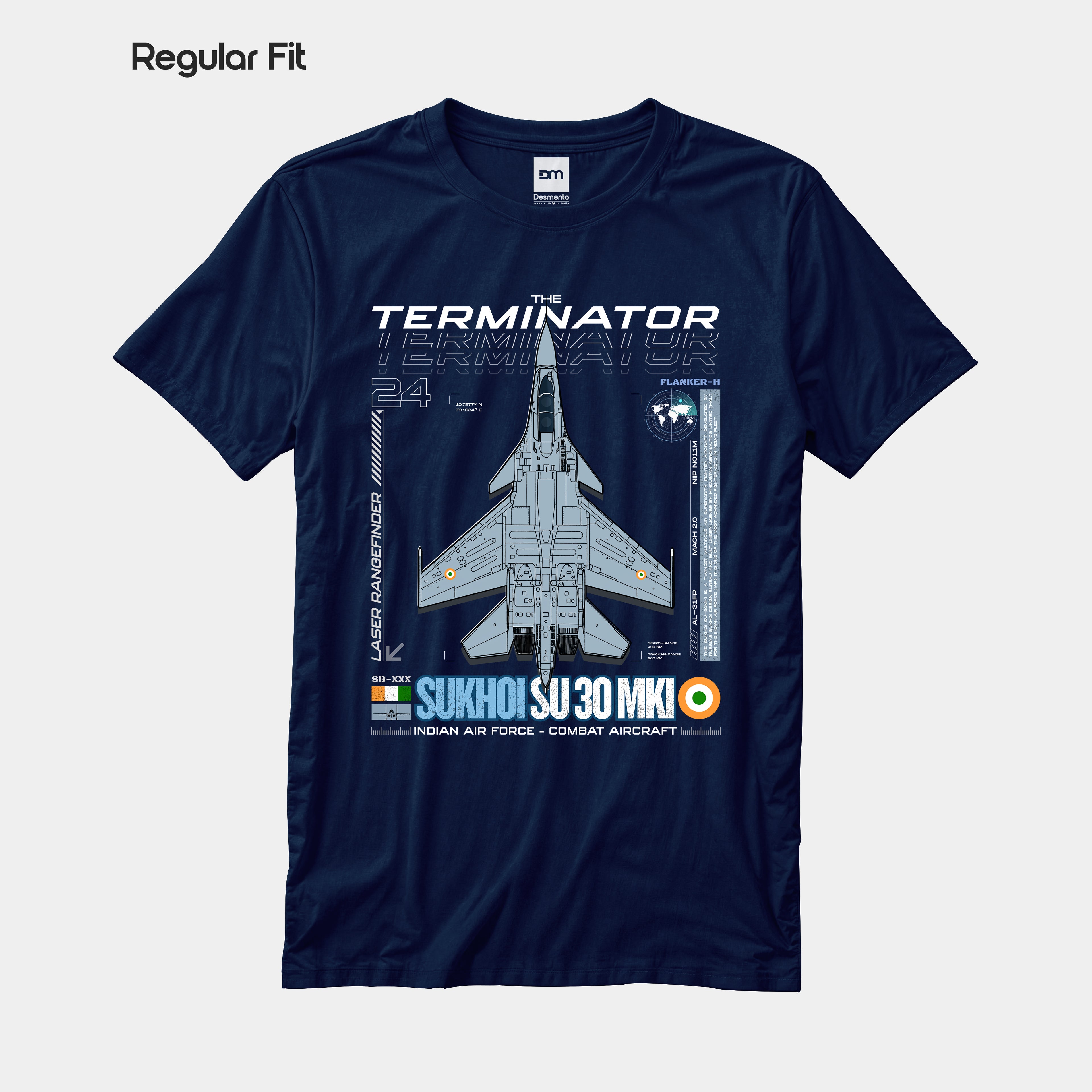 Sukhoi SU30 - Regular Fit Cotton T-shirt