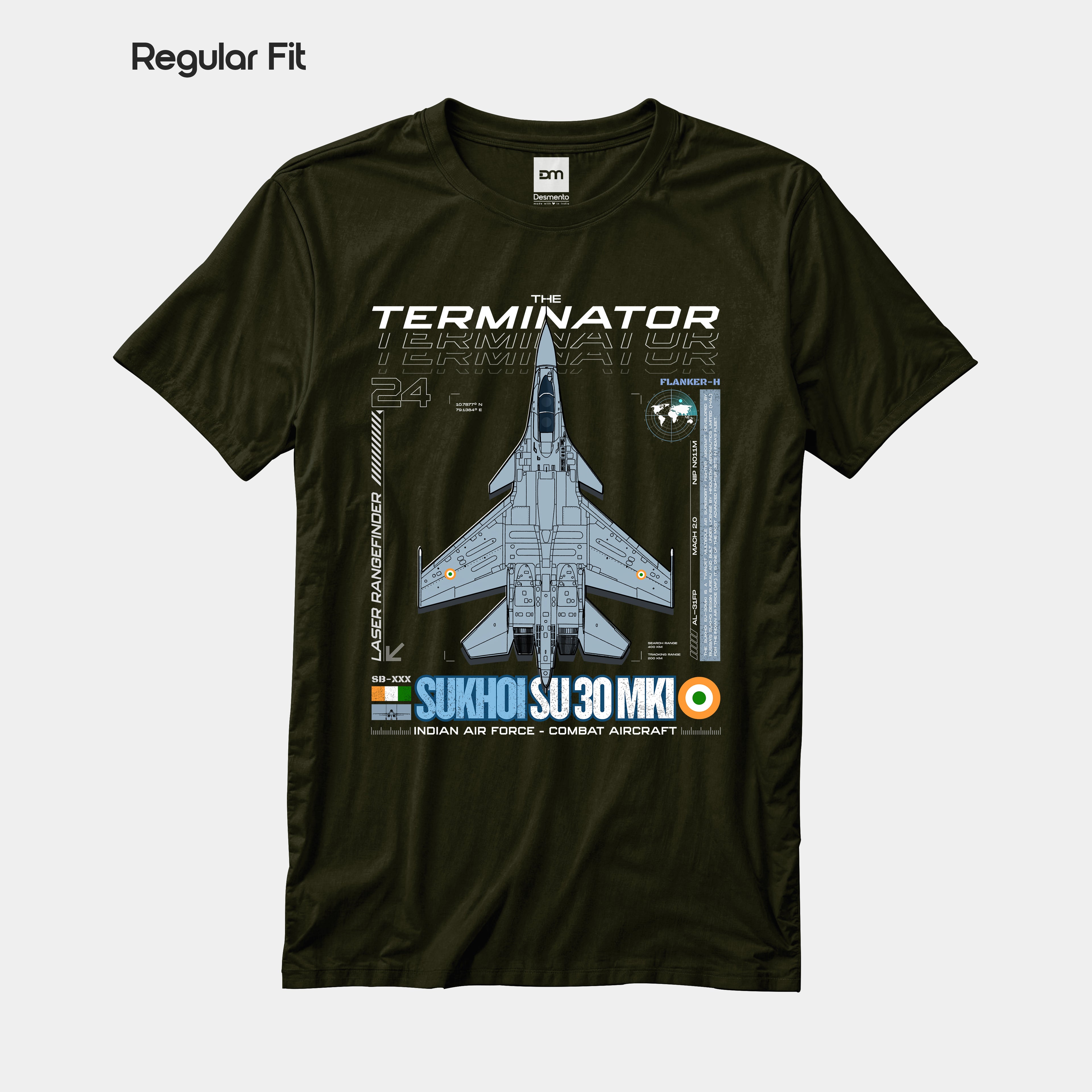 Sukhoi SU30 - Regular Fit Cotton T-shirt