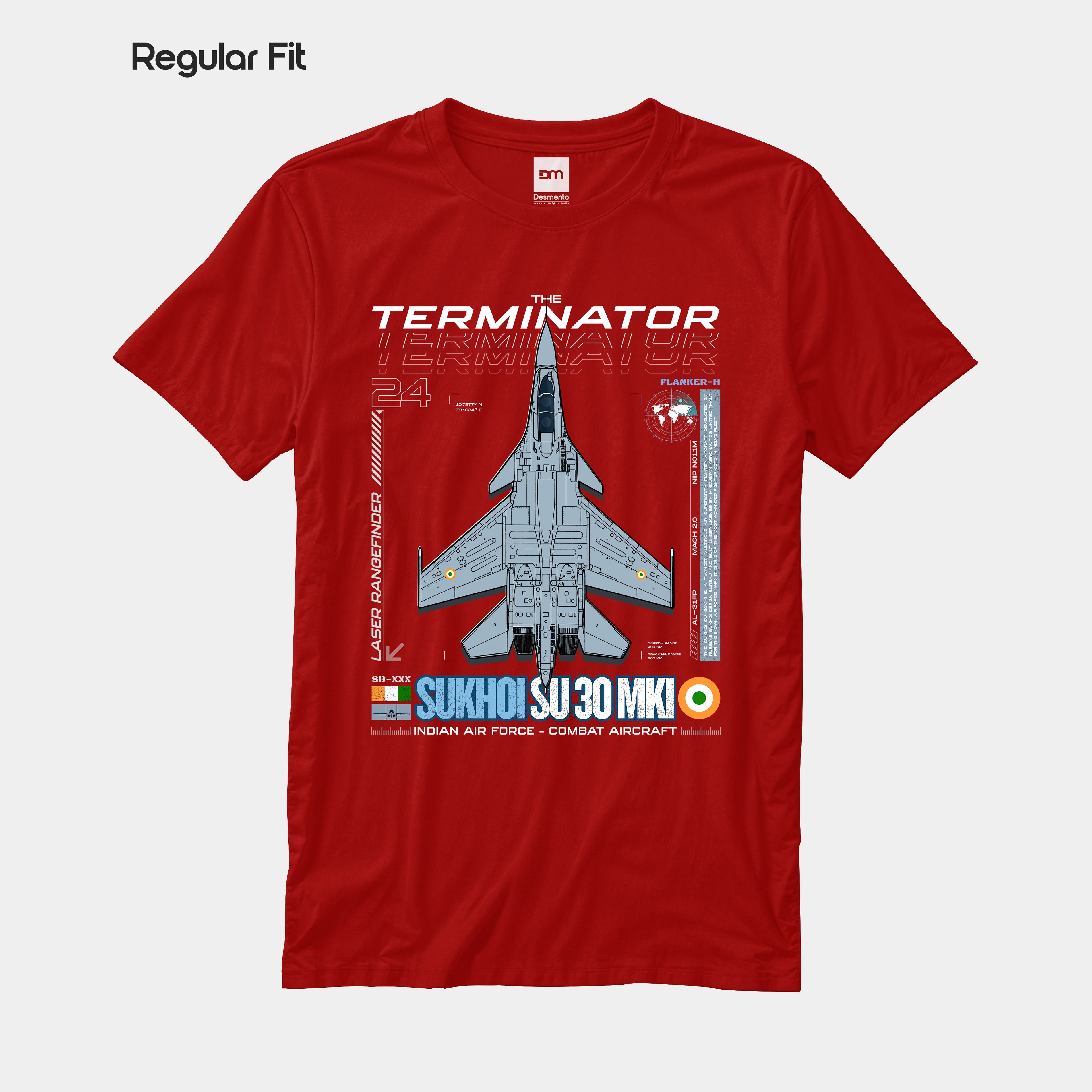 Sukhoi SU30 - Regular Fit Cotton T-shirt