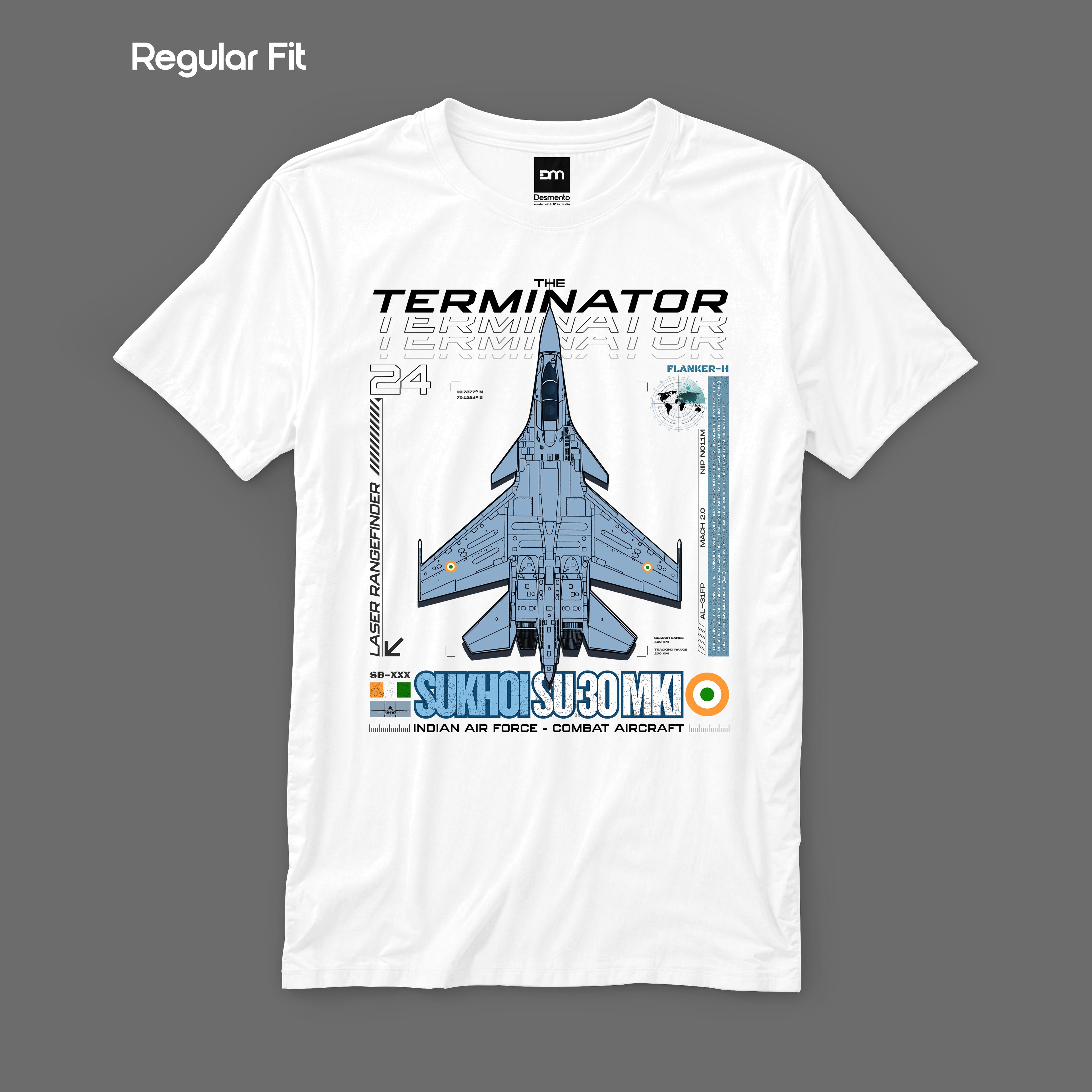 Sukhoi SU30 - Regular Fit Cotton T-shirt