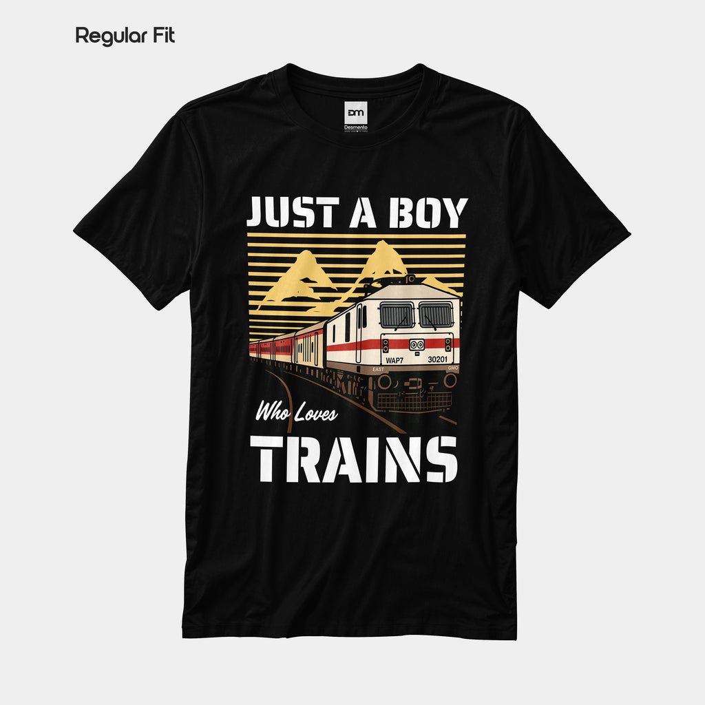 Just a Boy Who Loves Trains - Regular Fit