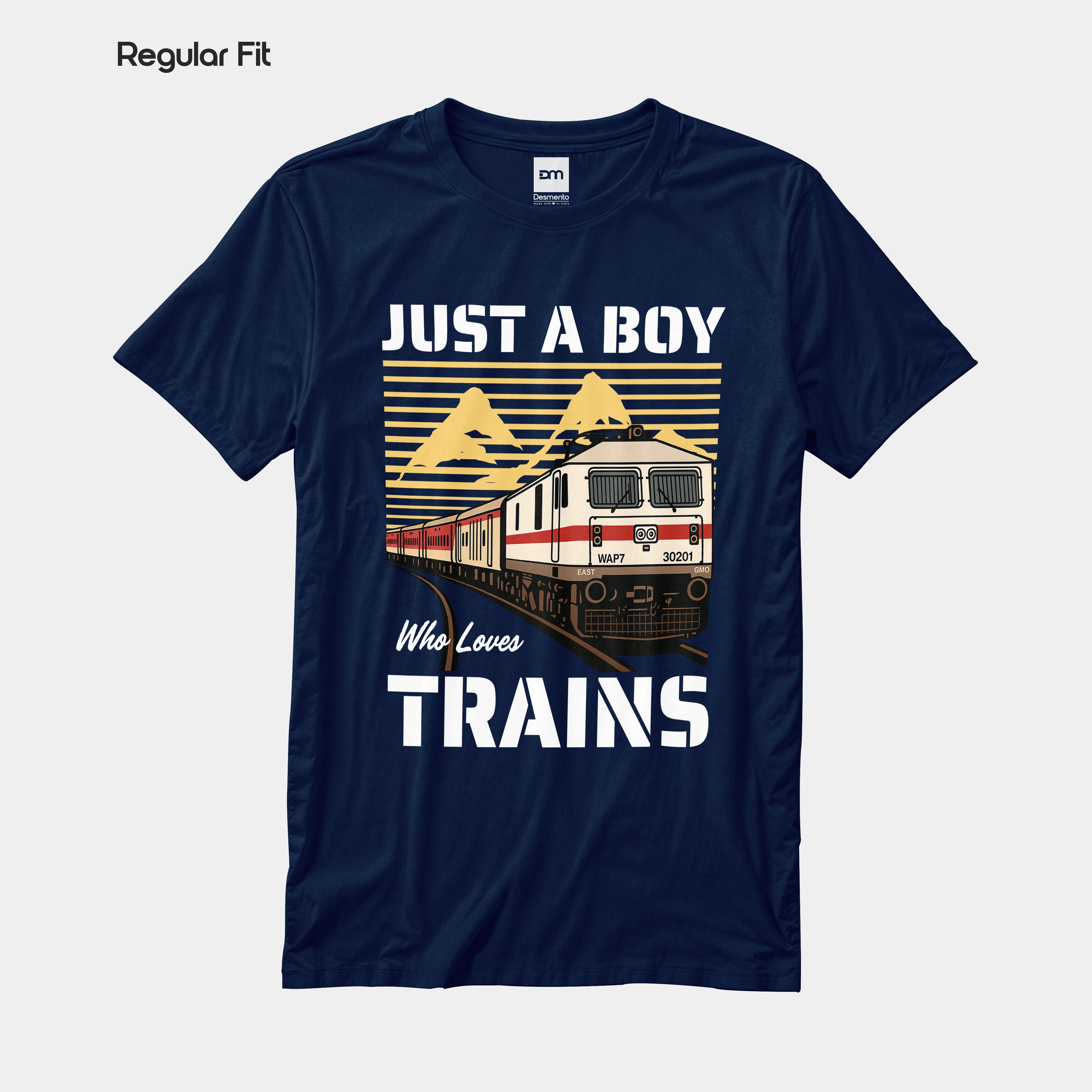 Just a Boy Who Loves Trains Regular Fit – Desmento