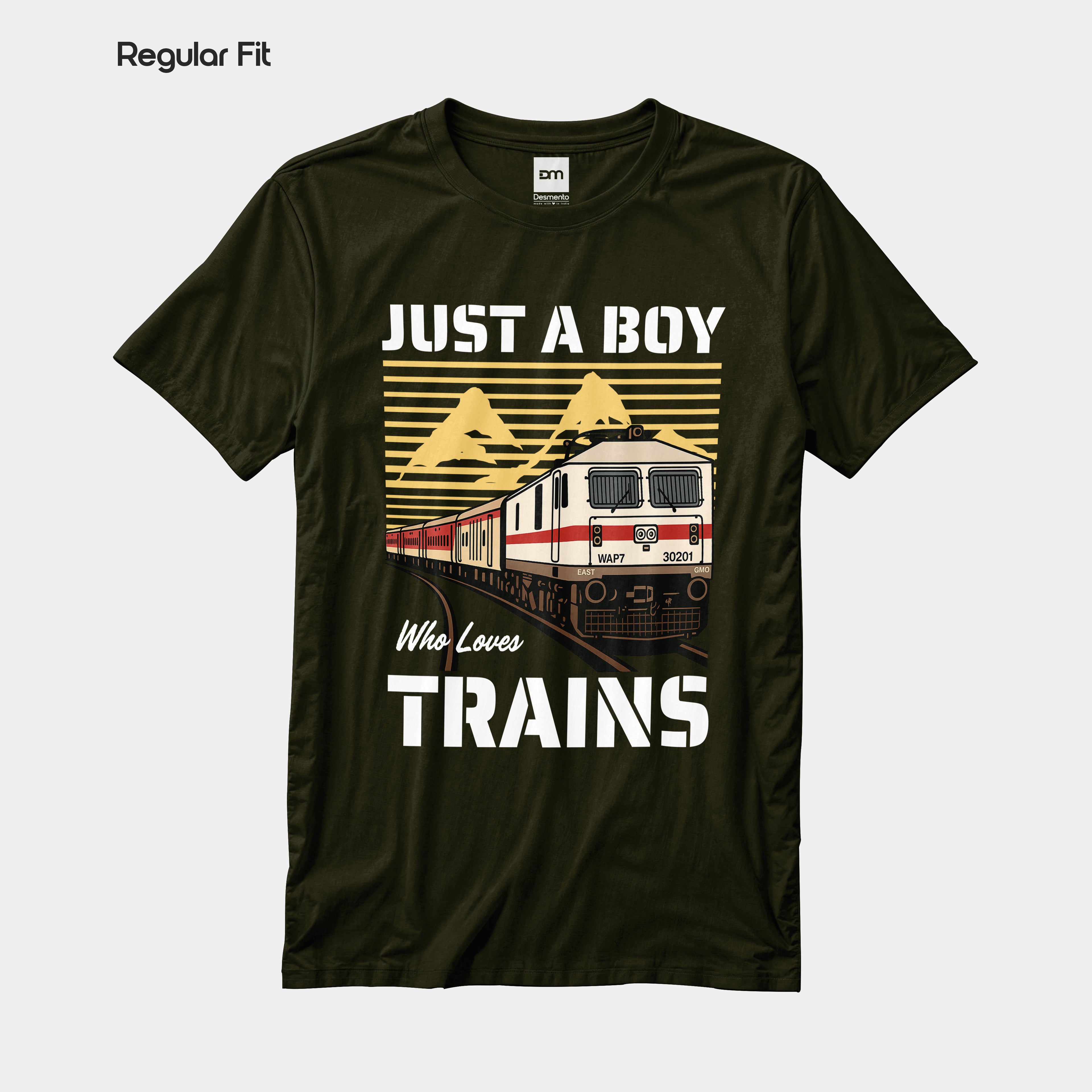 Just a Boy Who Loves Trains - Regular Fit