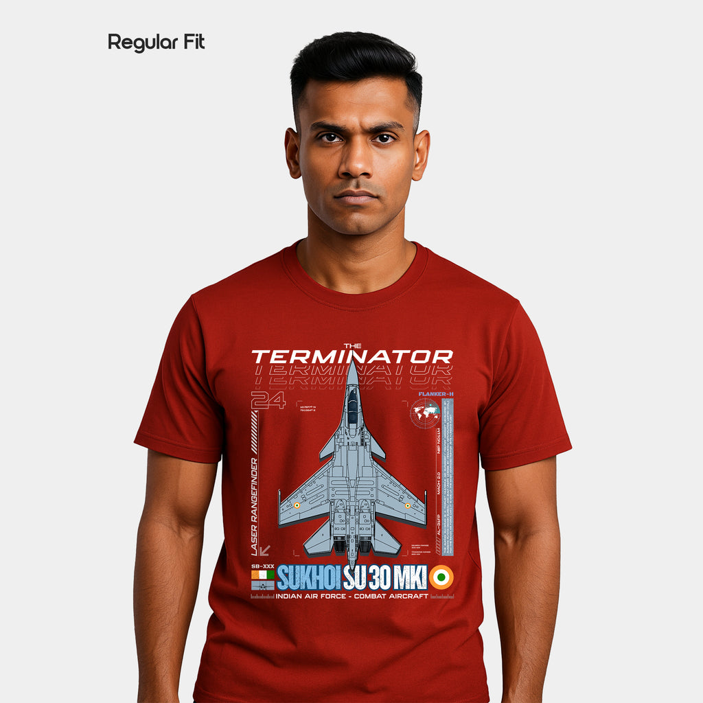 Sukhoi SU30 - Regular Fit Cotton T-shirt
